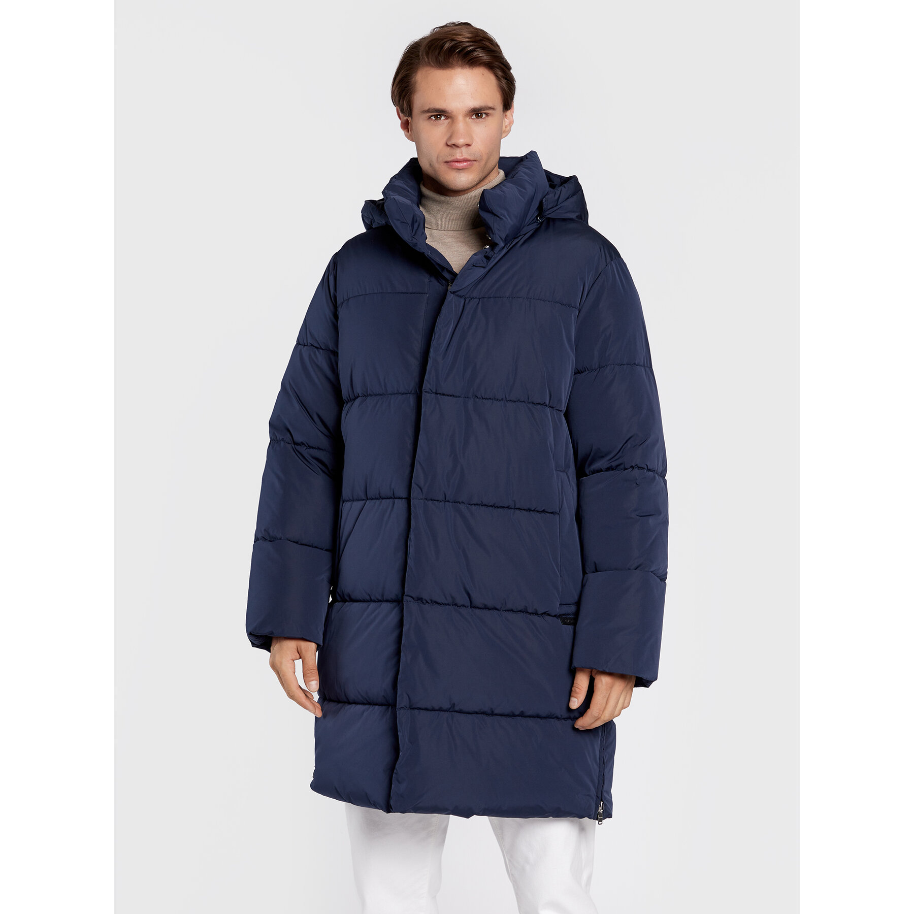 Trussardi Kurtka zimowa Memory 52S00742 Granatowy Regular Fit