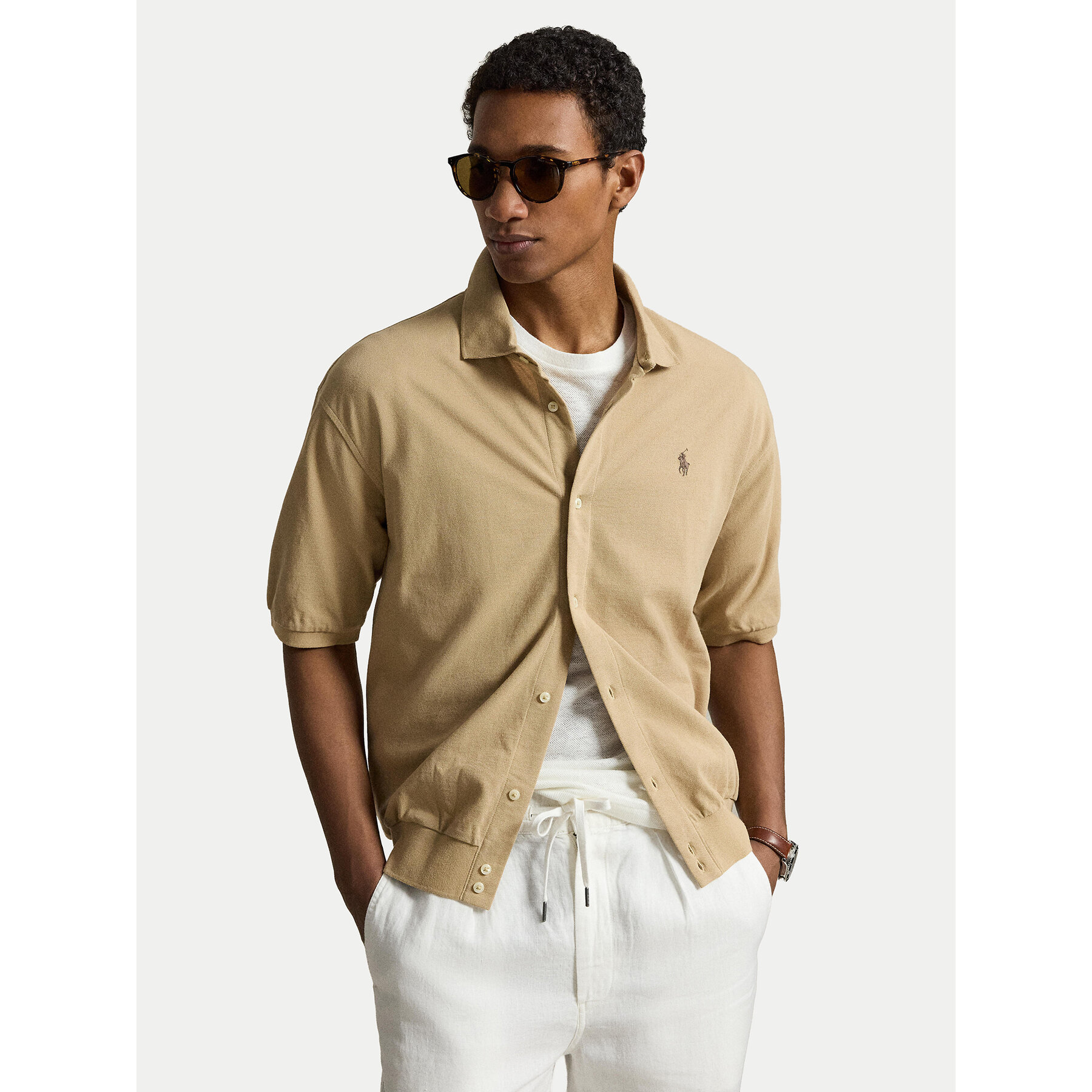Polo Ralph Lauren Koszula 710B18514002 Beżowy Regular Fit