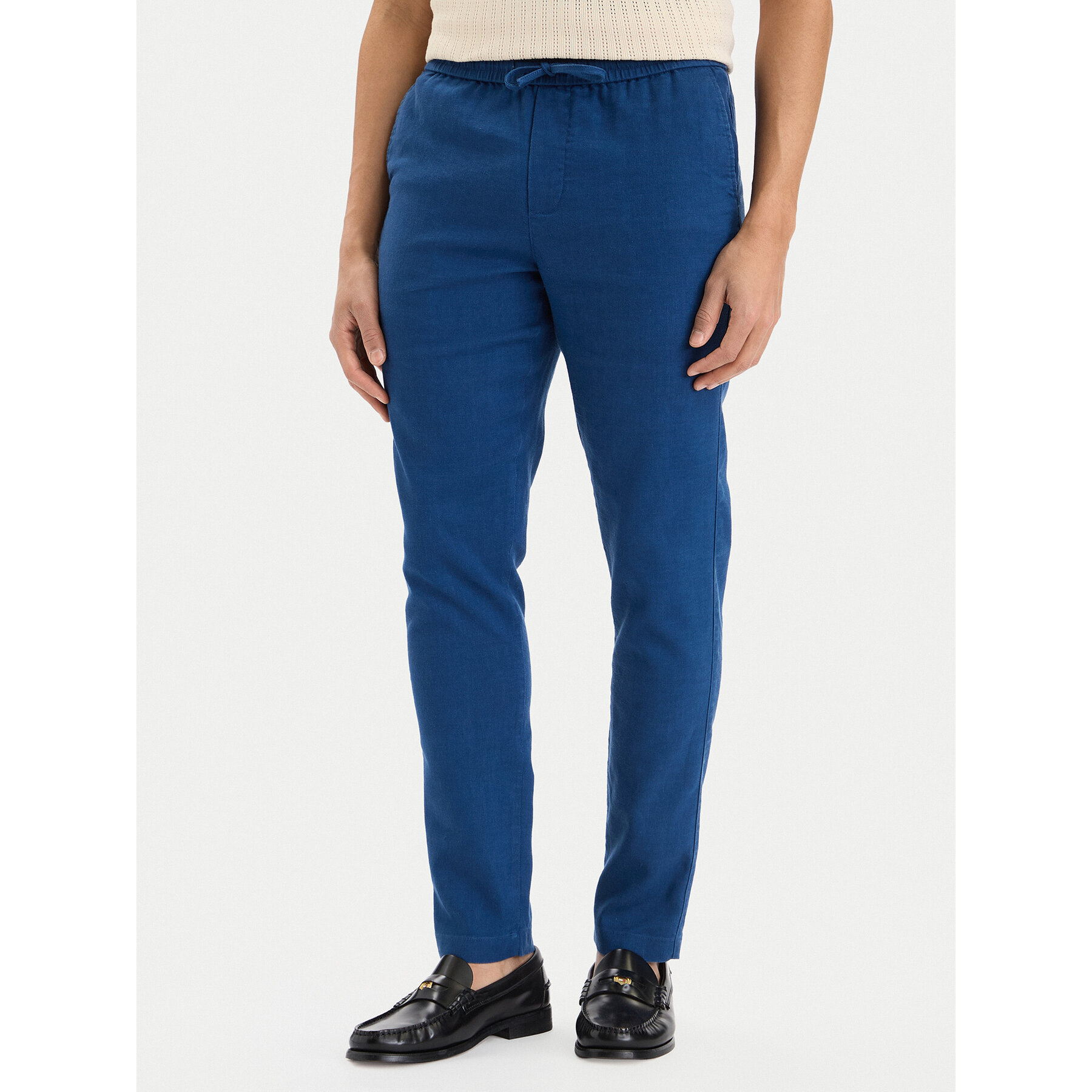 Tommy Hilfiger Chinosy Harlem MW0MW42336 Niebieski Regular Fit