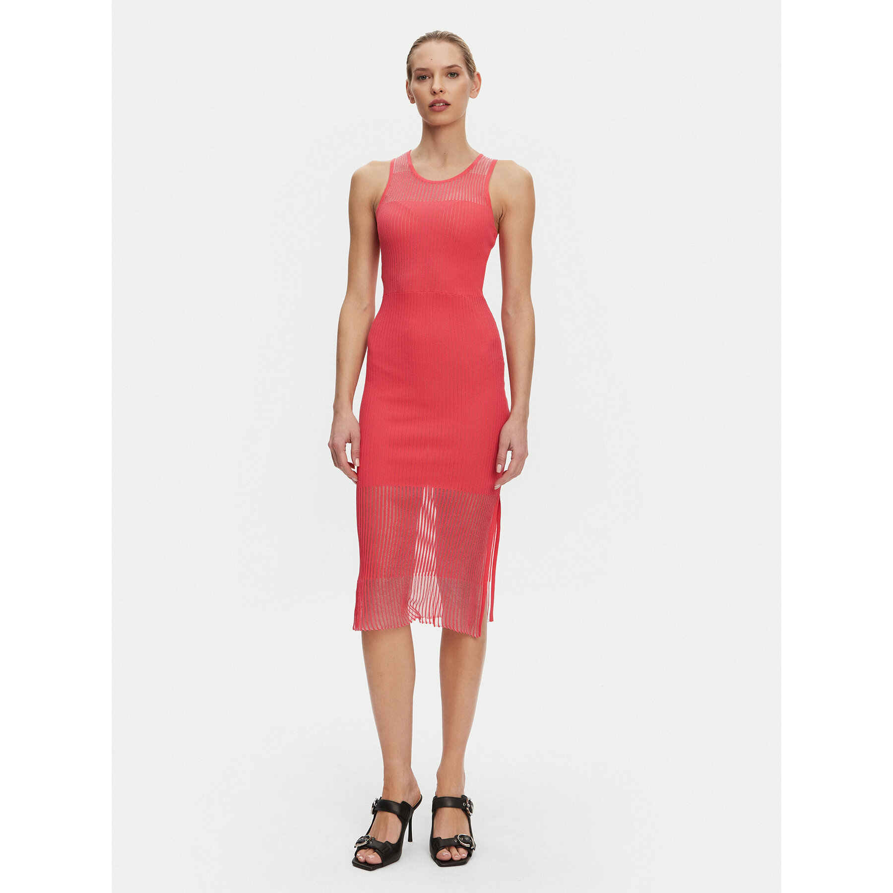 PINKO Sukienka dzianinowa 104811 A2GJ N55 Pomarańczowy Regular Fit