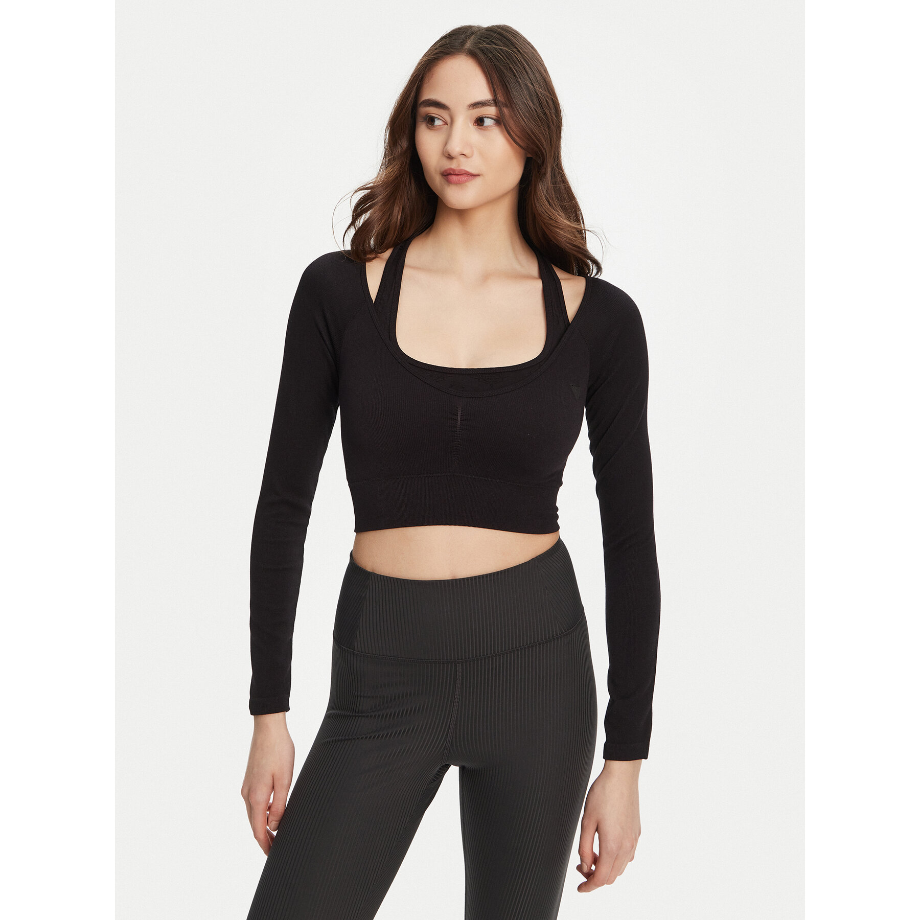 Guess Bluzka V5YP06 Z3OA0 Czarny Slim Fit