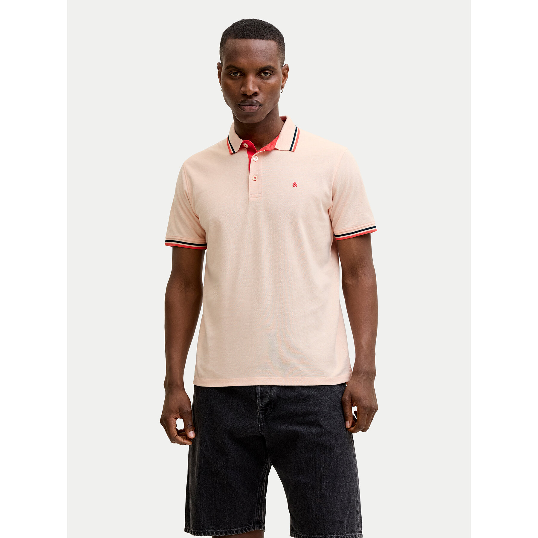 Jack & Jones Polo Paulos 12136668 Pomarańczowy jasny Regular Fit