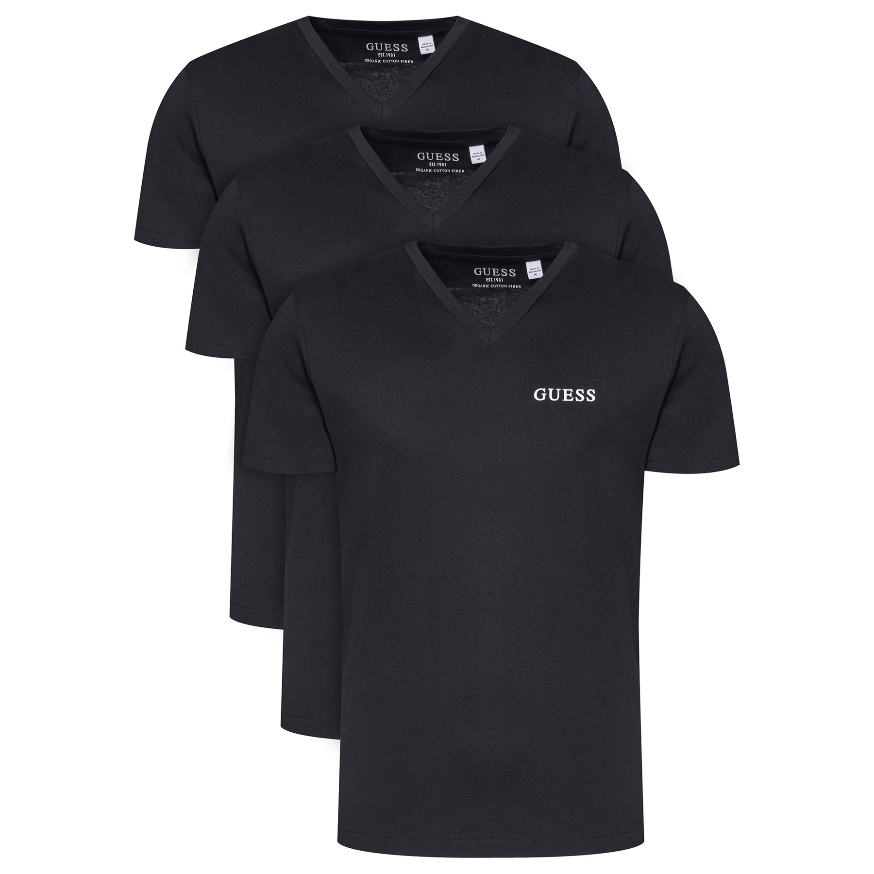 Guess Komplet t-shirtów U5BG58 KCAM1 Czarny Regular Fit