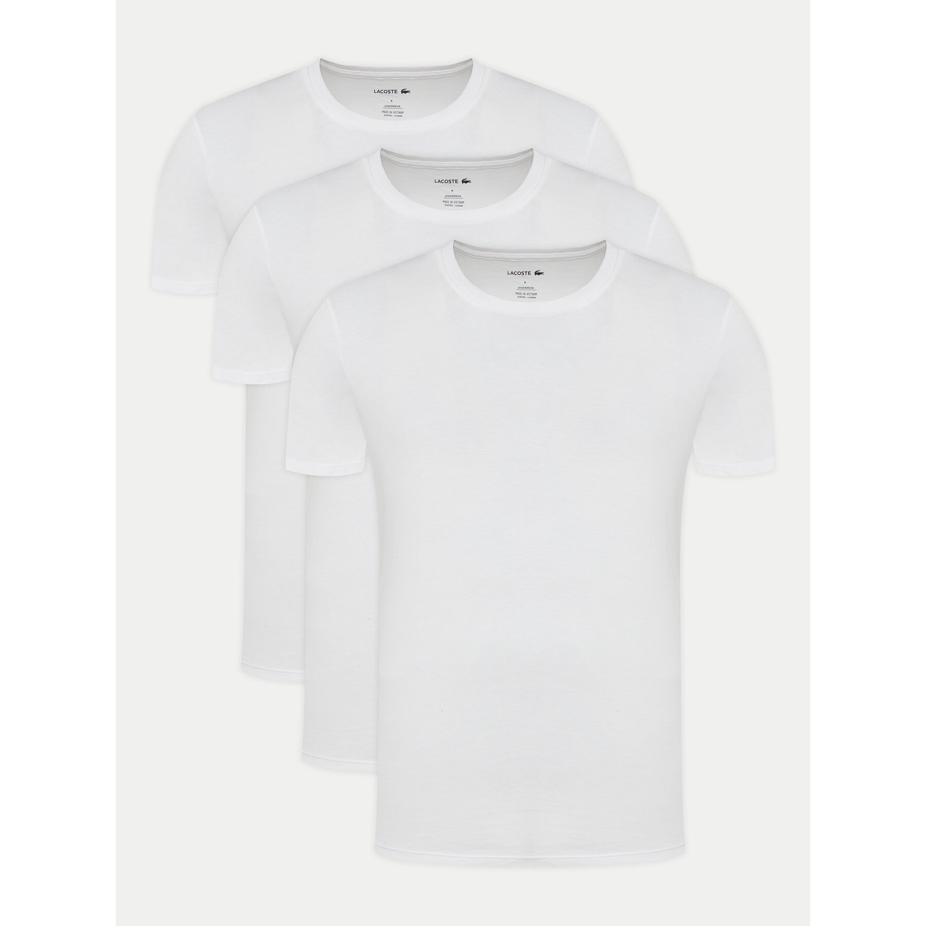 Lacoste Komplet t-shirtów TH9007 Biały Slim Fit