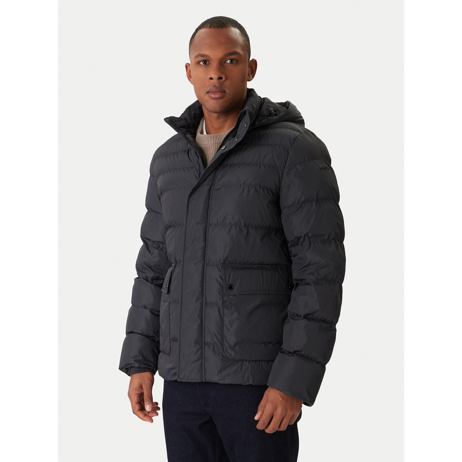 Geox Kurtka zimowa Leitan M5628C T3266 F9112 Czarny Regular Fit