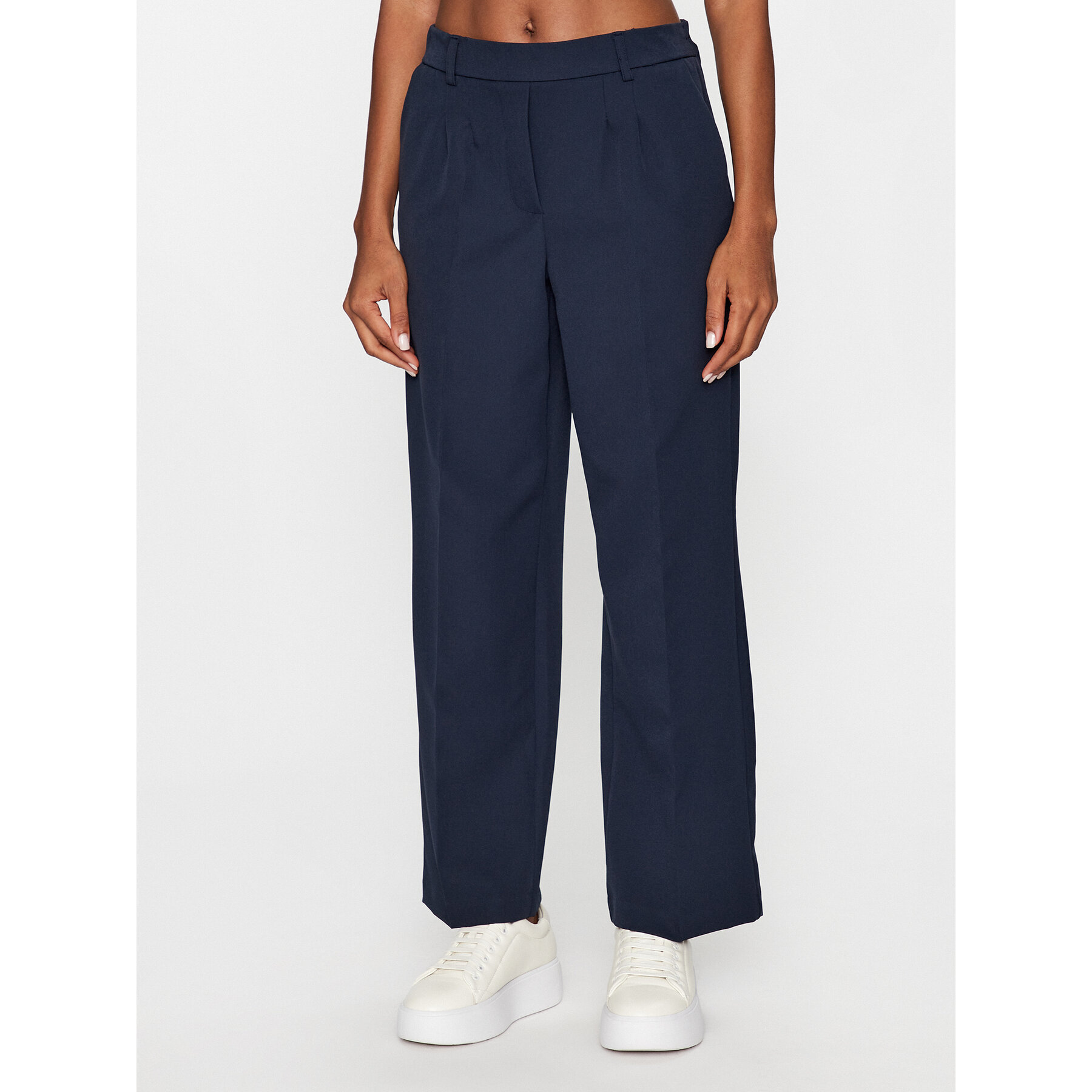 JDY Spodnie materiałowe 15310534 Granatowy Straight Fit