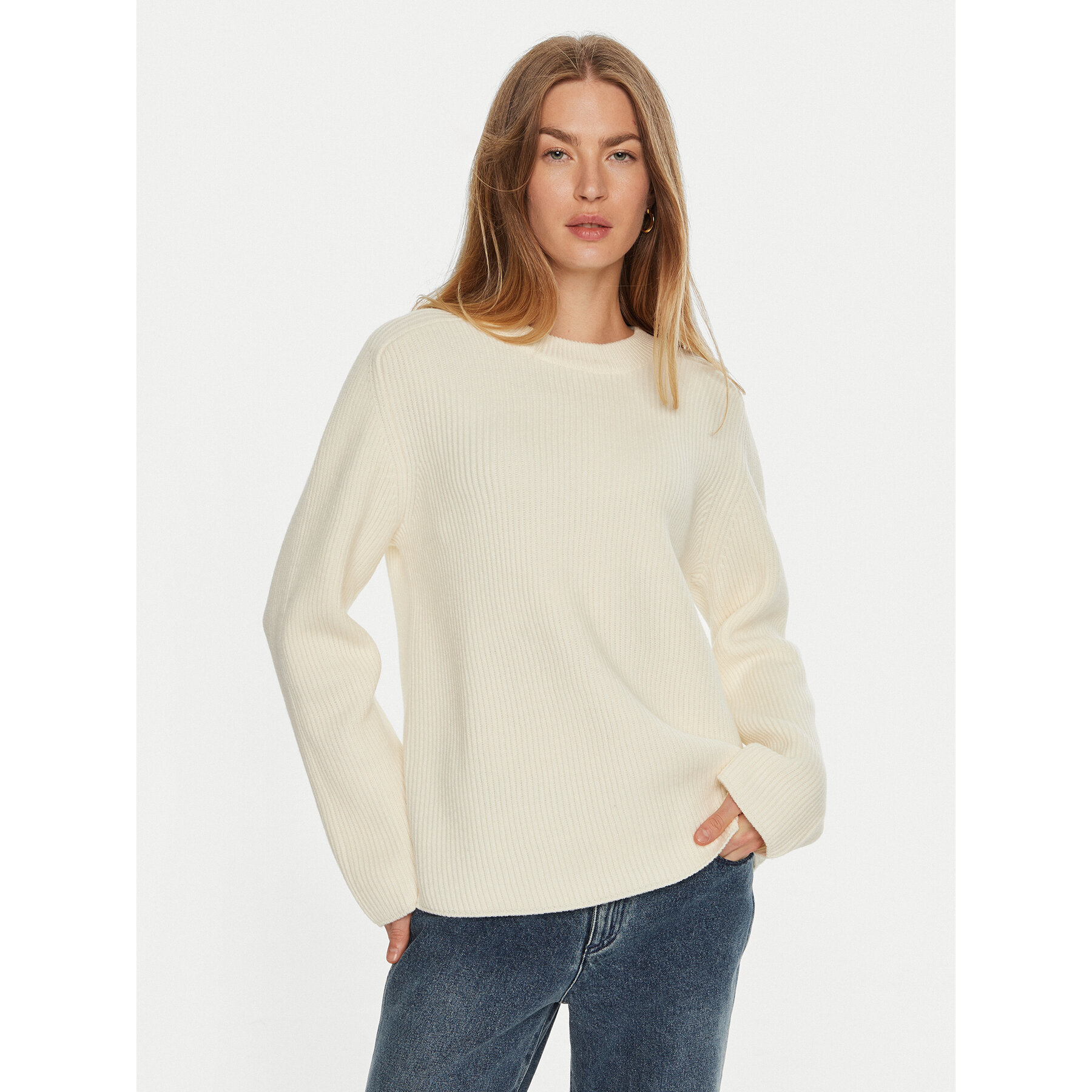 MICHAEL Michael Kors Sweter MF460YPF2G Écru Relaxed Fit