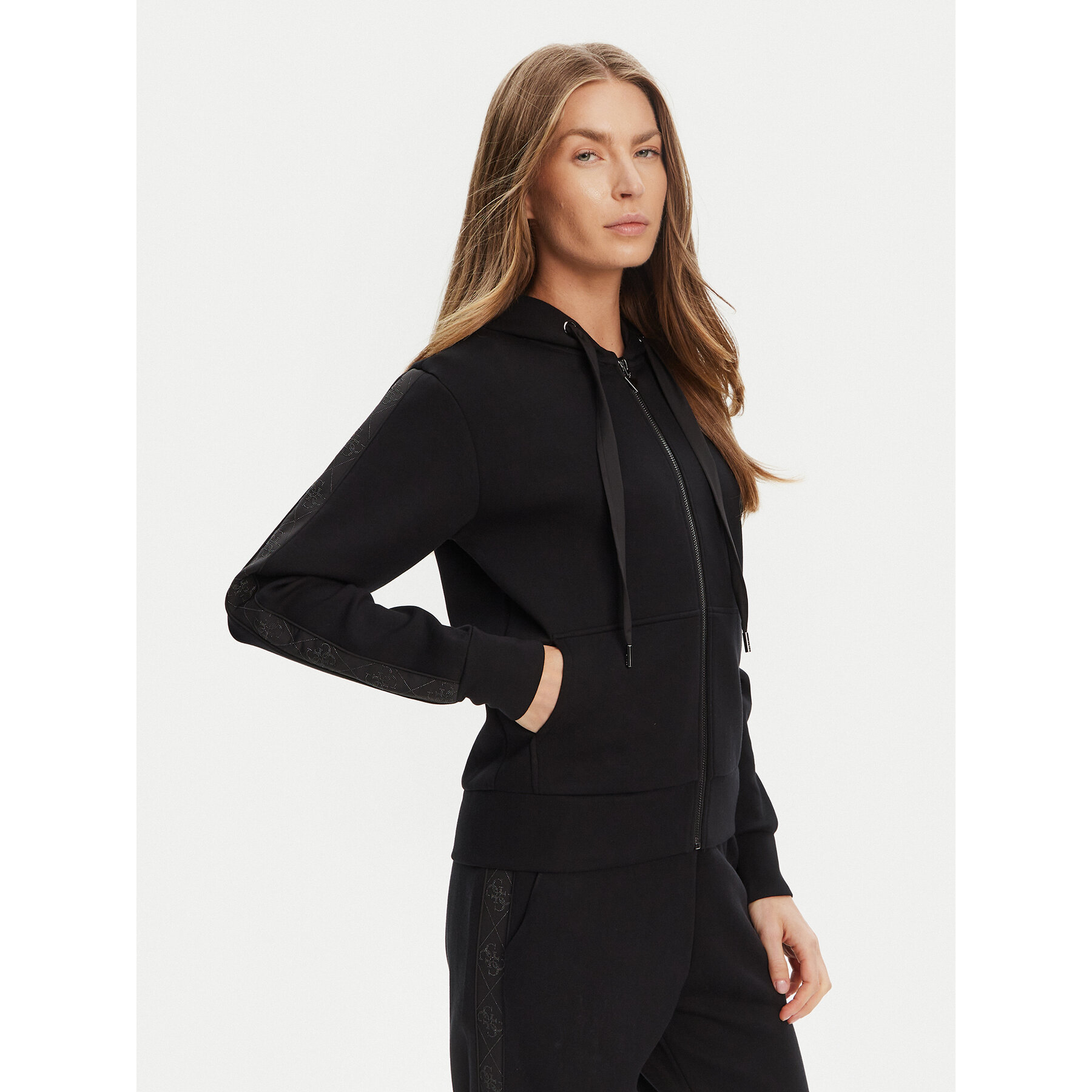 Guess Bluza W5YQ05 KBYE2 Czarny Regular Fit