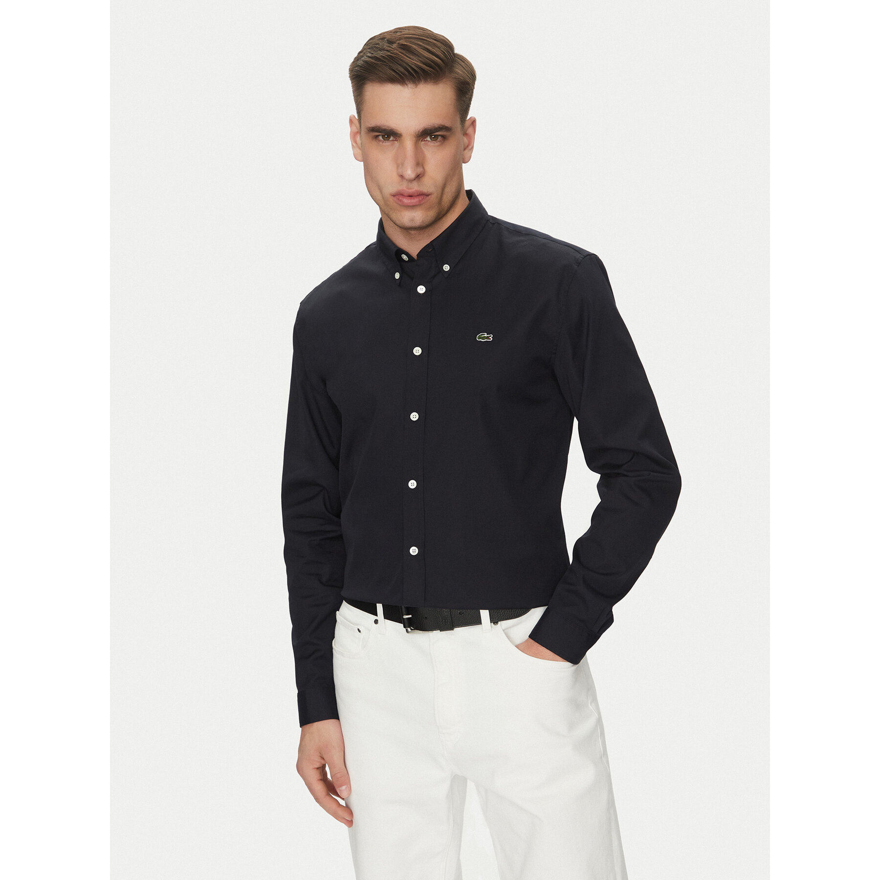 Lacoste Koszula CH2933 Czarny Regular Fit