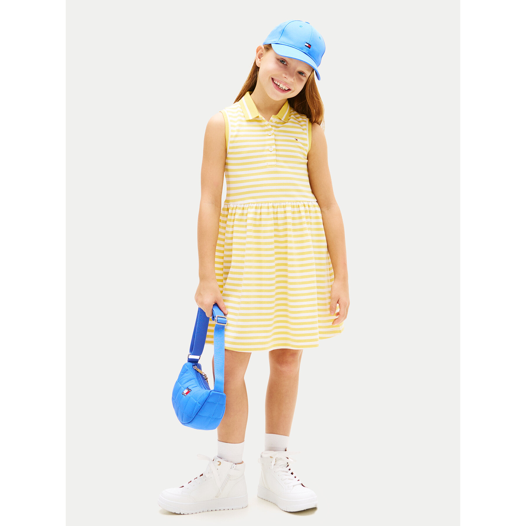 Tommy Hilfiger Sukienka codzienna KG0KG08486 Żółty jasny Regular Fit