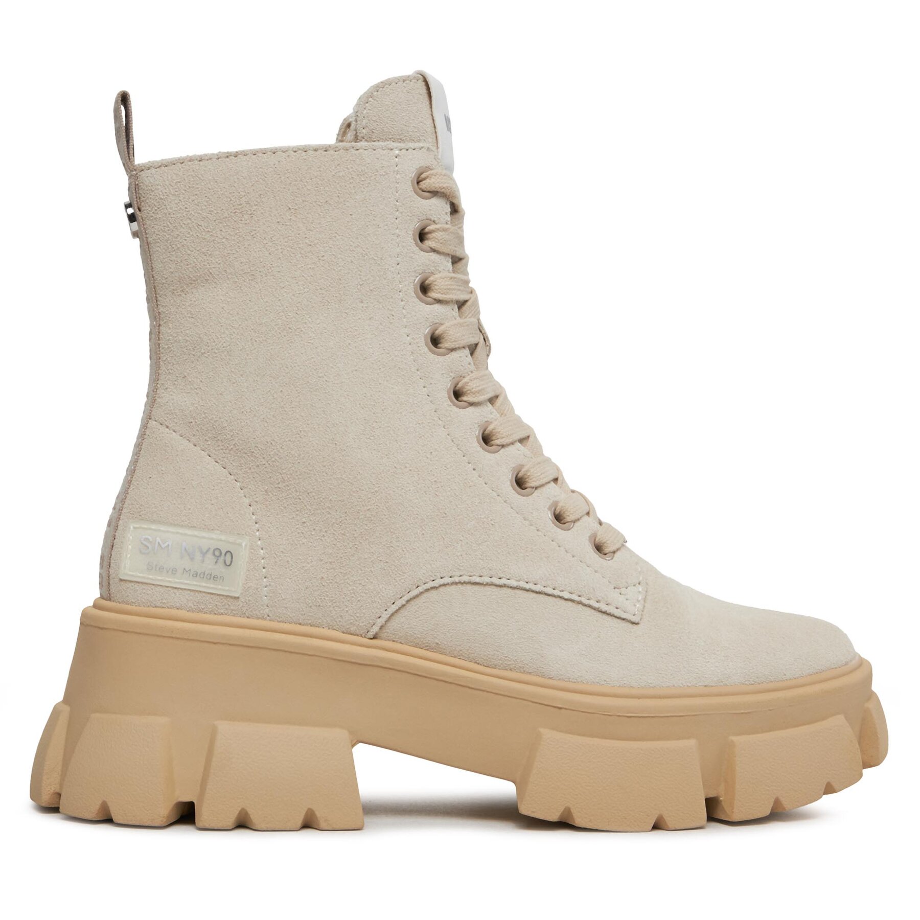 Steve Madden Trapery Tanker Bootie SM11001261 SM11001261-846 Beżowy
