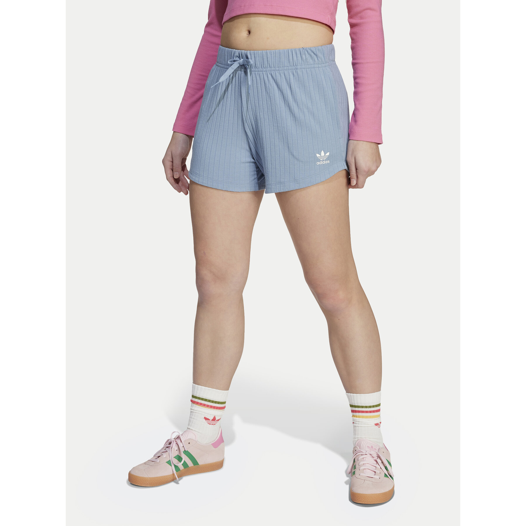 adidas Szorty sportowe JX2776 Błękitny Loose Fit