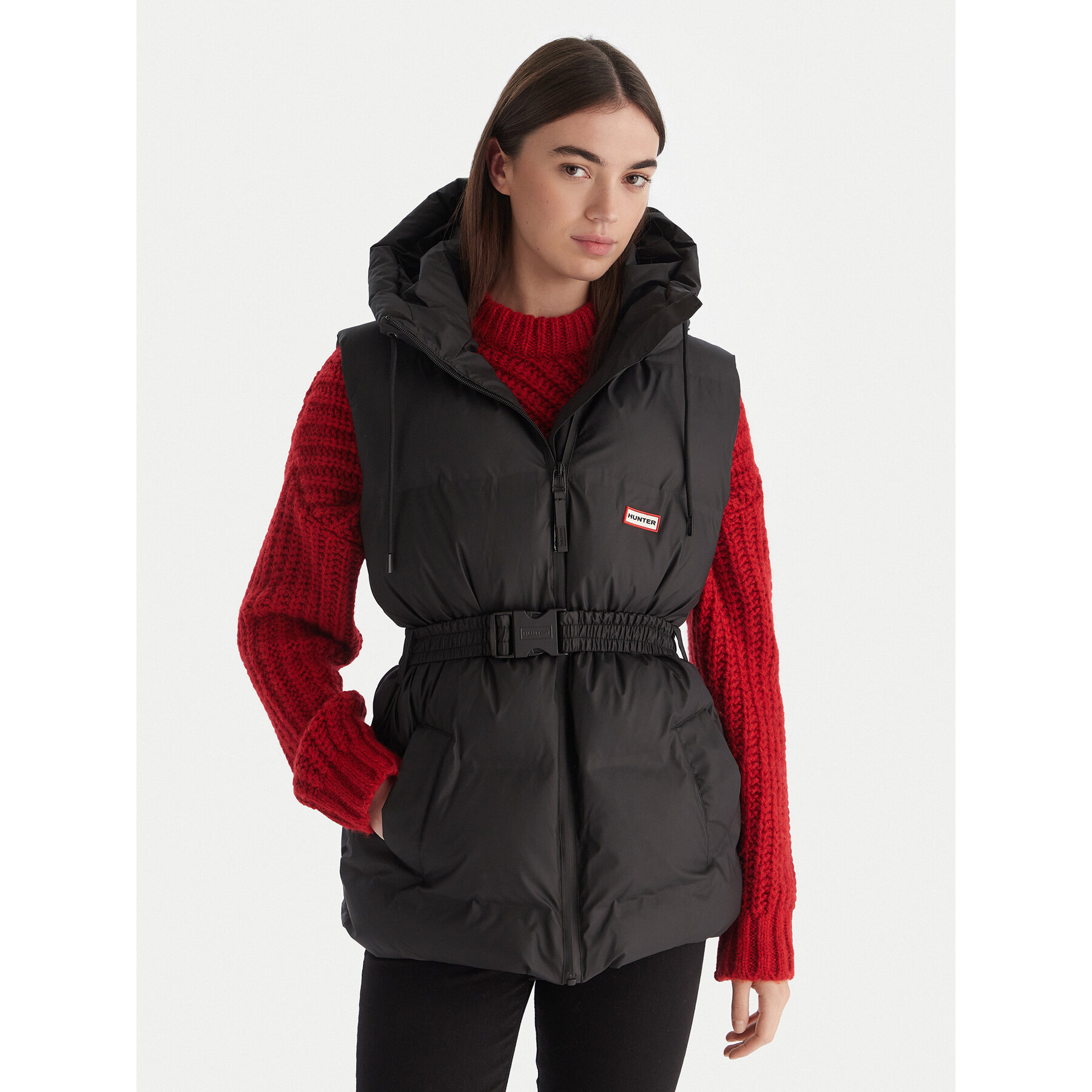 Hunter Bezrękawnik Nellie HARW0017252 Czarny Regular Fit