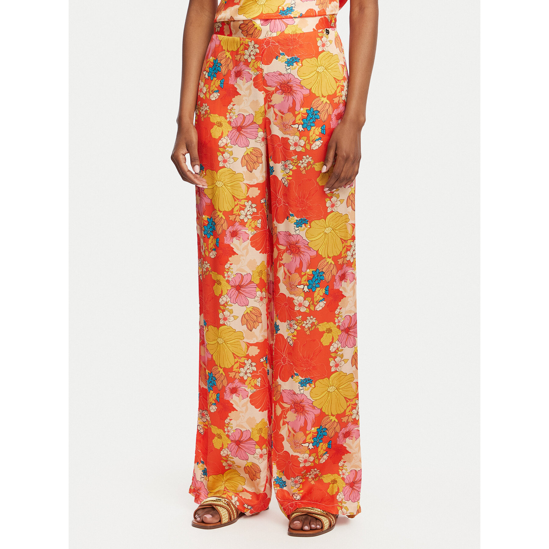 Liu Jo Spodnie materiałowe WA6484 T473A Czerwony Relaxed Fit