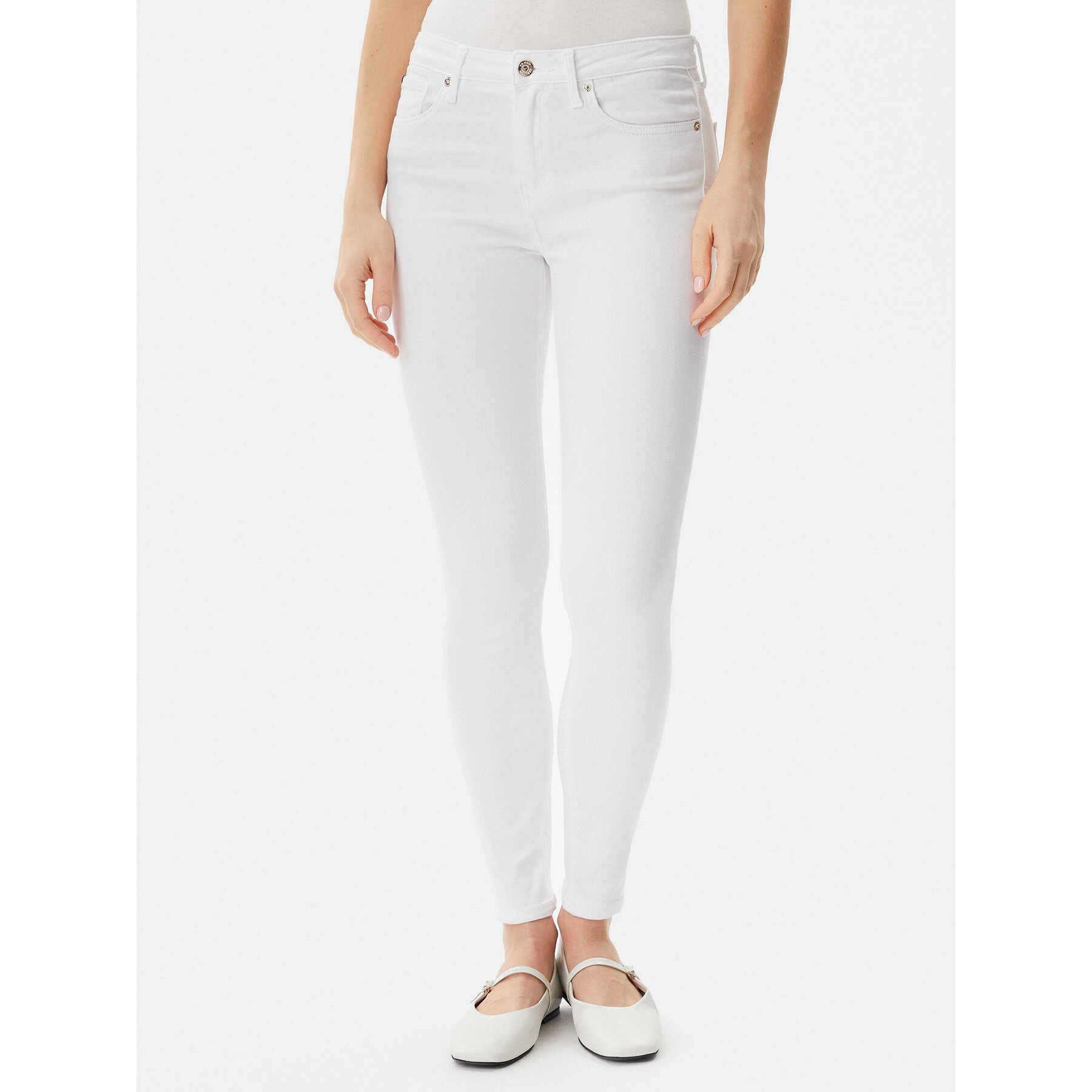 Tommy Hilfiger Jeansy Como WW0WW44361 Biały Slim Fit
