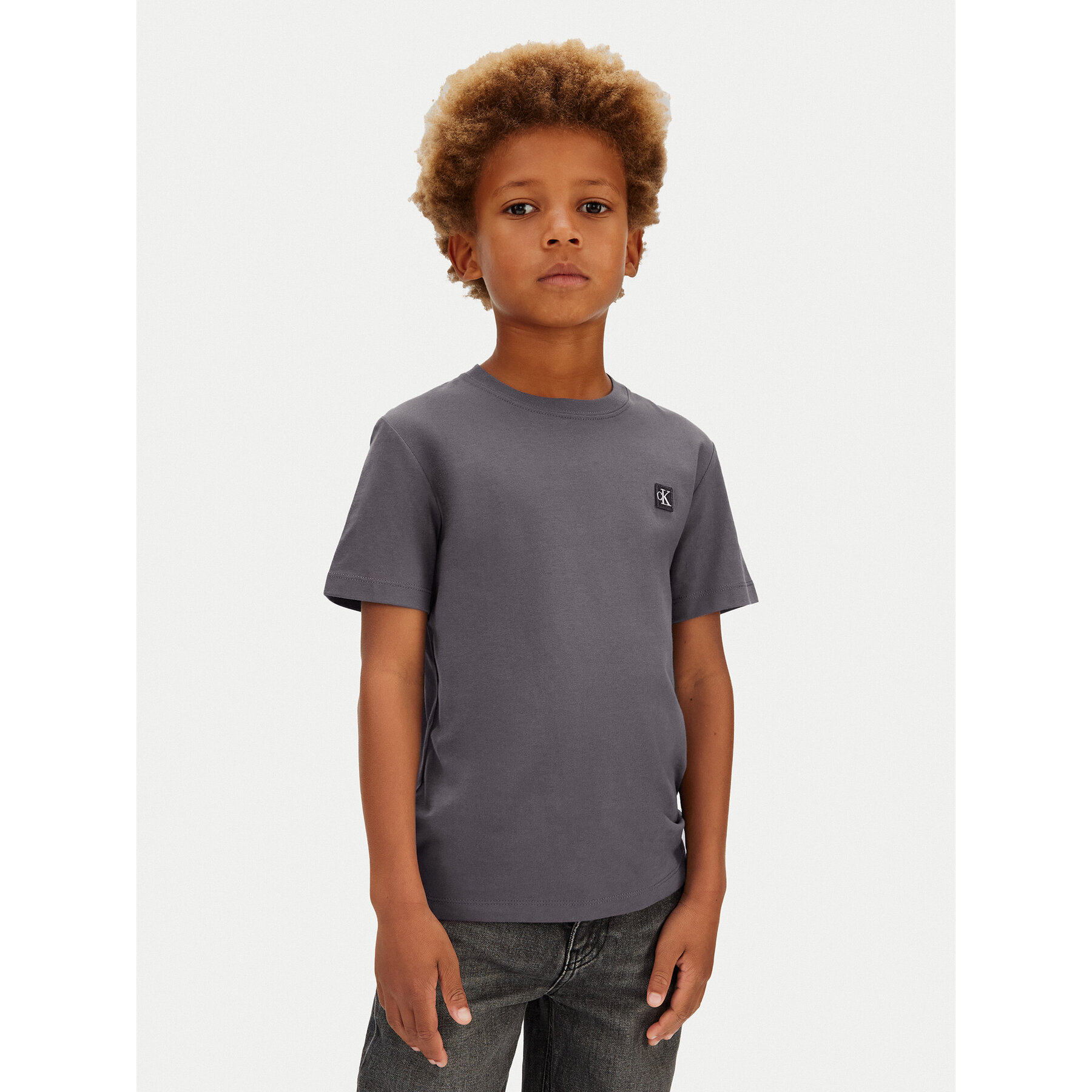 Calvin Klein Jeans T-Shirt IU0IU00543 Szary Regular Fit