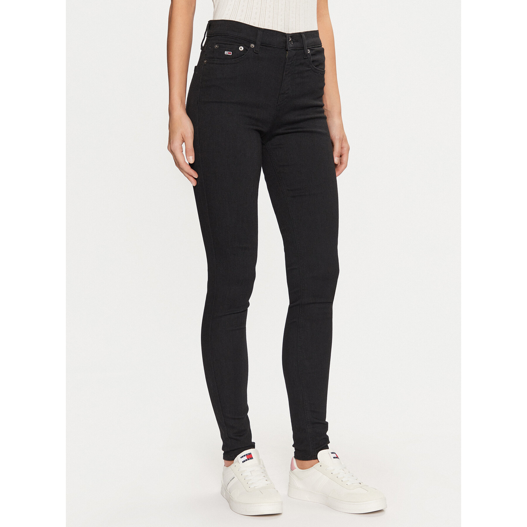 Tommy Jeans Jeansy Nora DW0DW19935 Czarny Skinny Fit