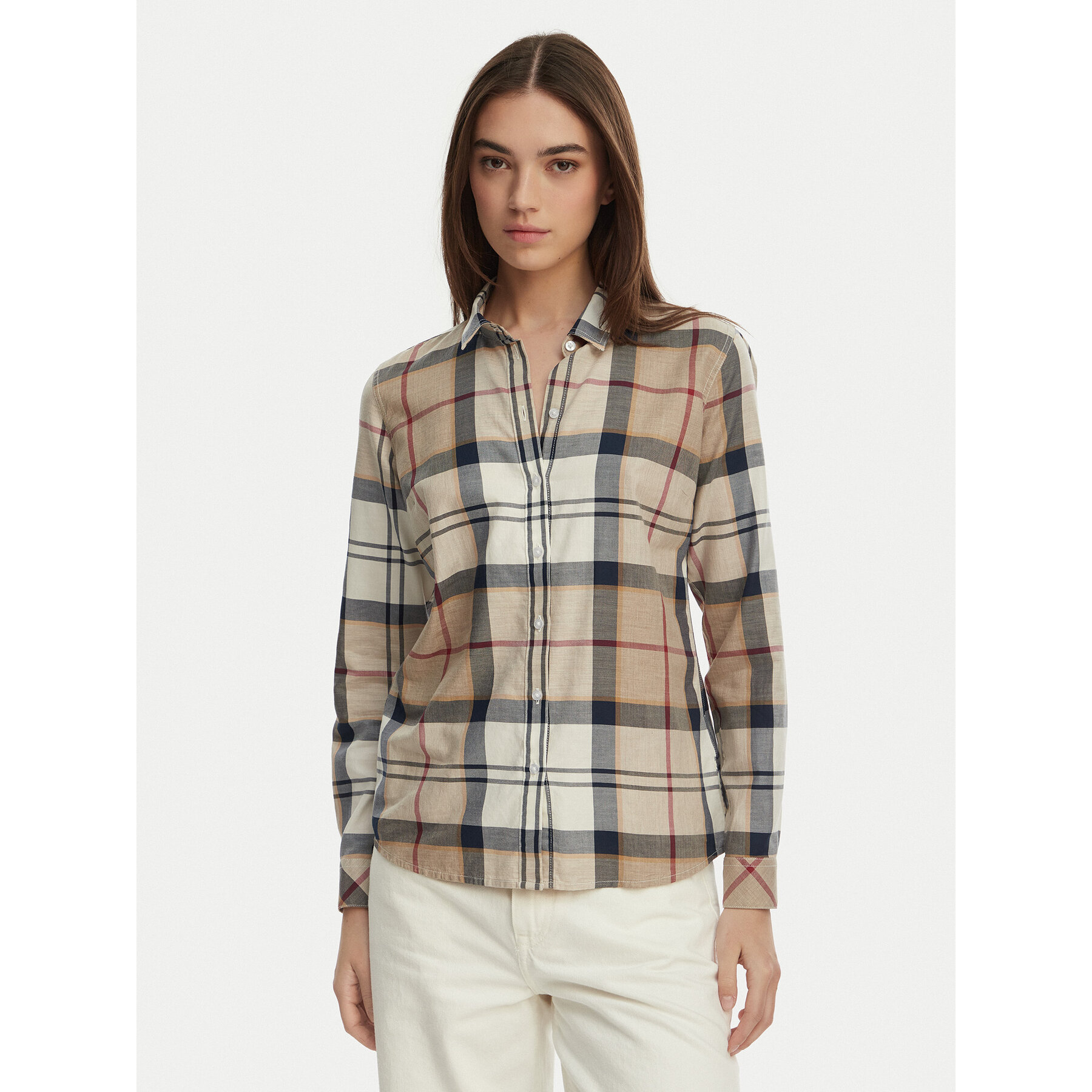 Barbour Koszula Bredon LSH1353BR37 Beżowy Regular Fit