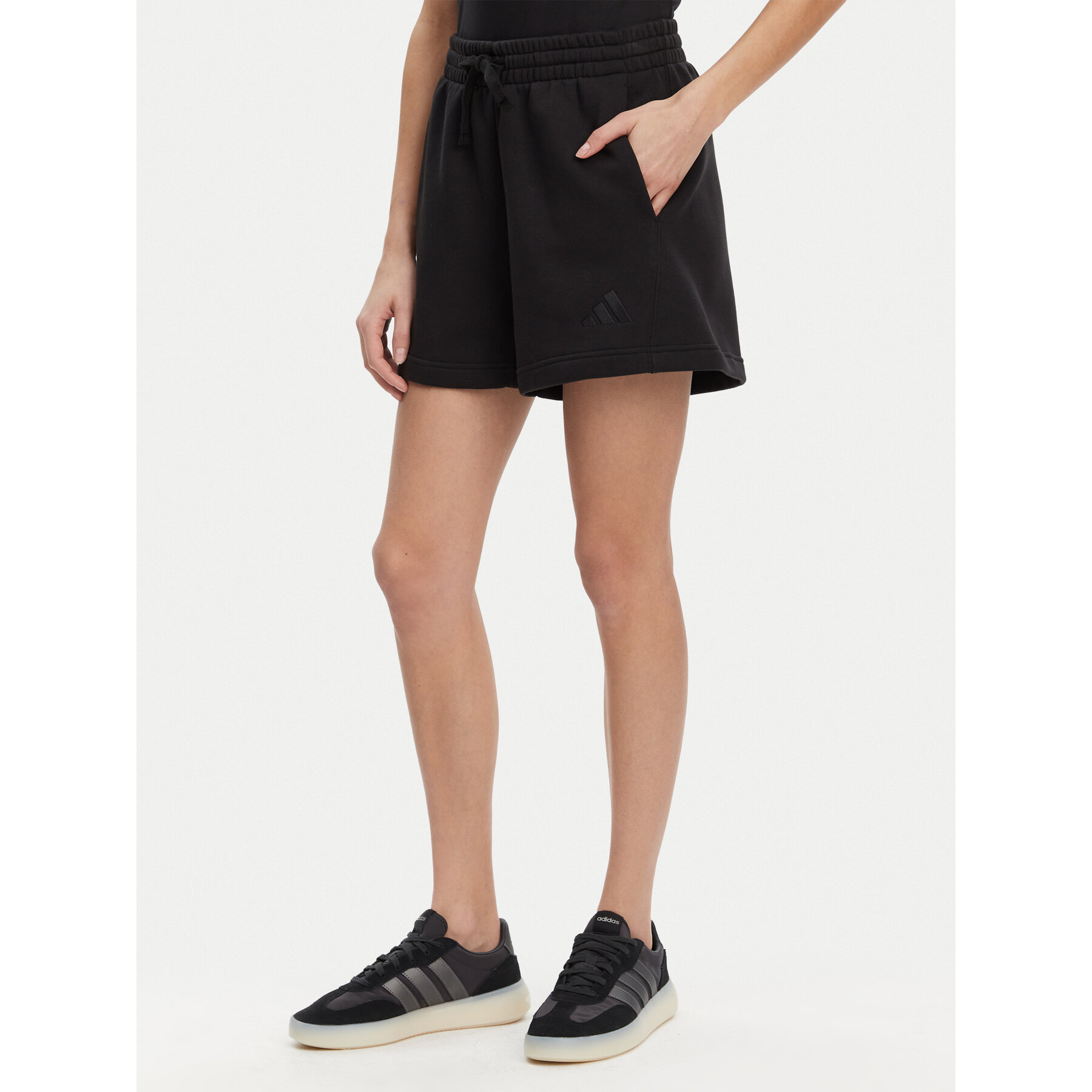 adidas Szorty sportowe ALL SZN Fleece JI6529 Czarny Loose Fit