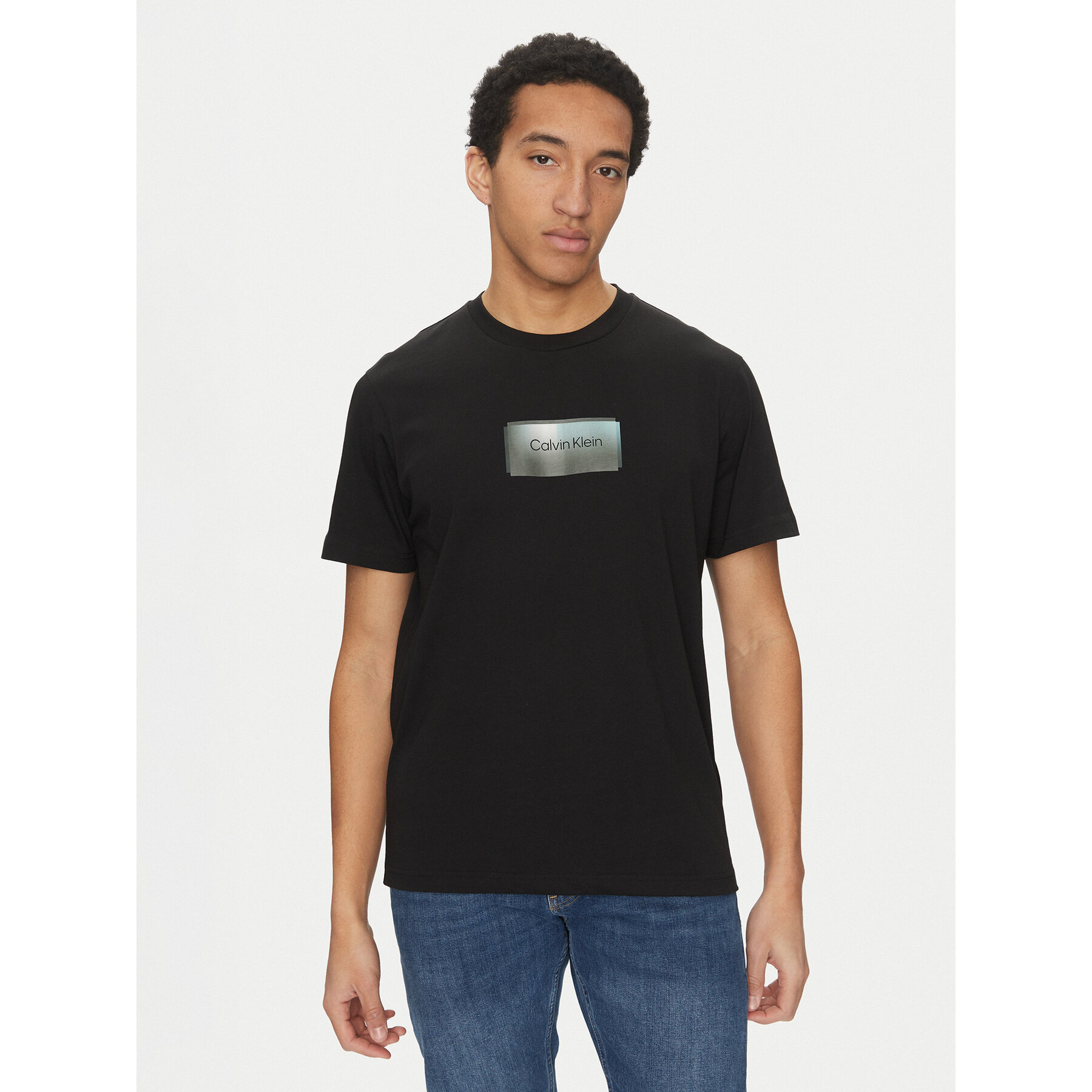 Calvin Klein T-Shirt K10K114174 Czarny Regular Fit