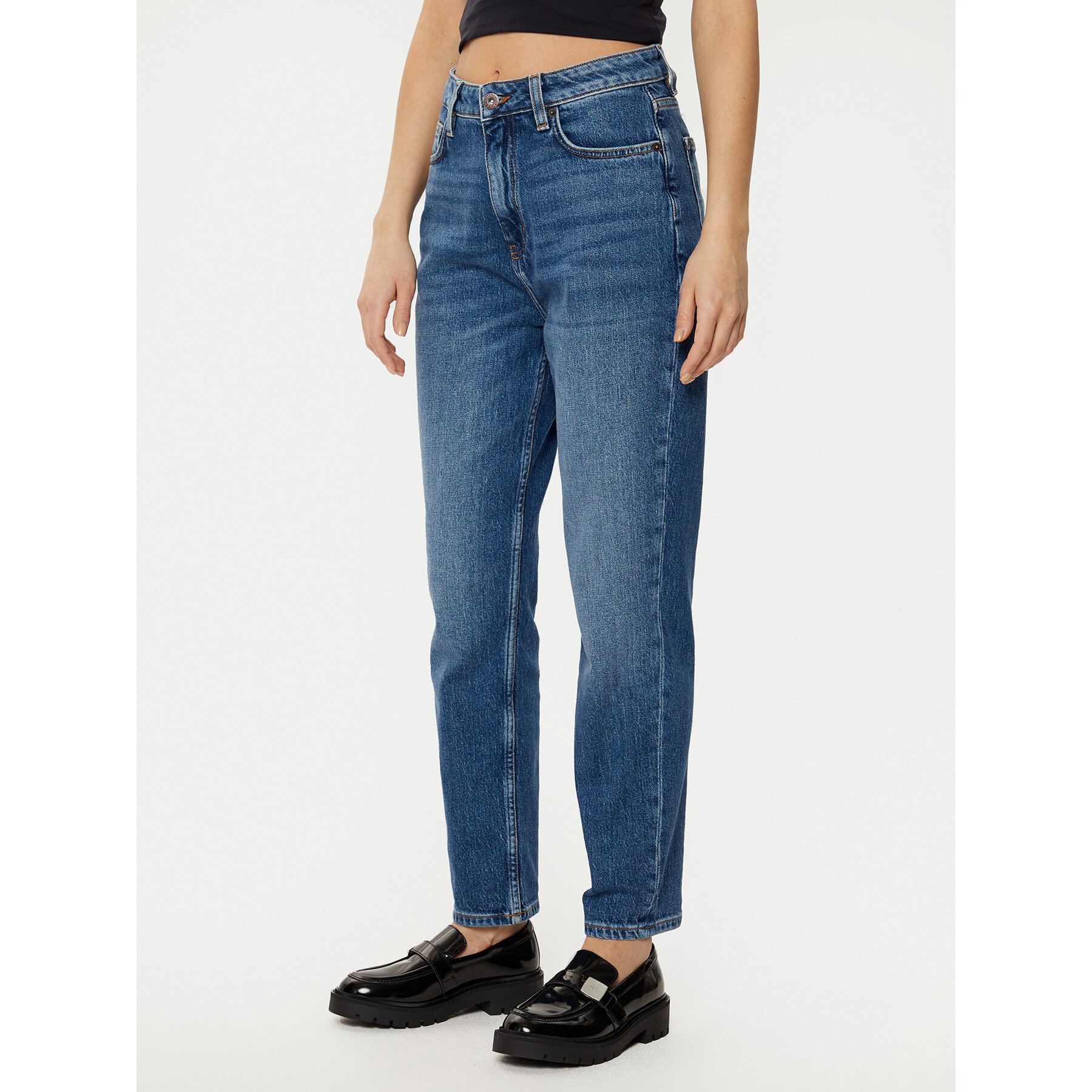 HUGO Jeansy Noe_B 50520614 Niebieski Mom Fit