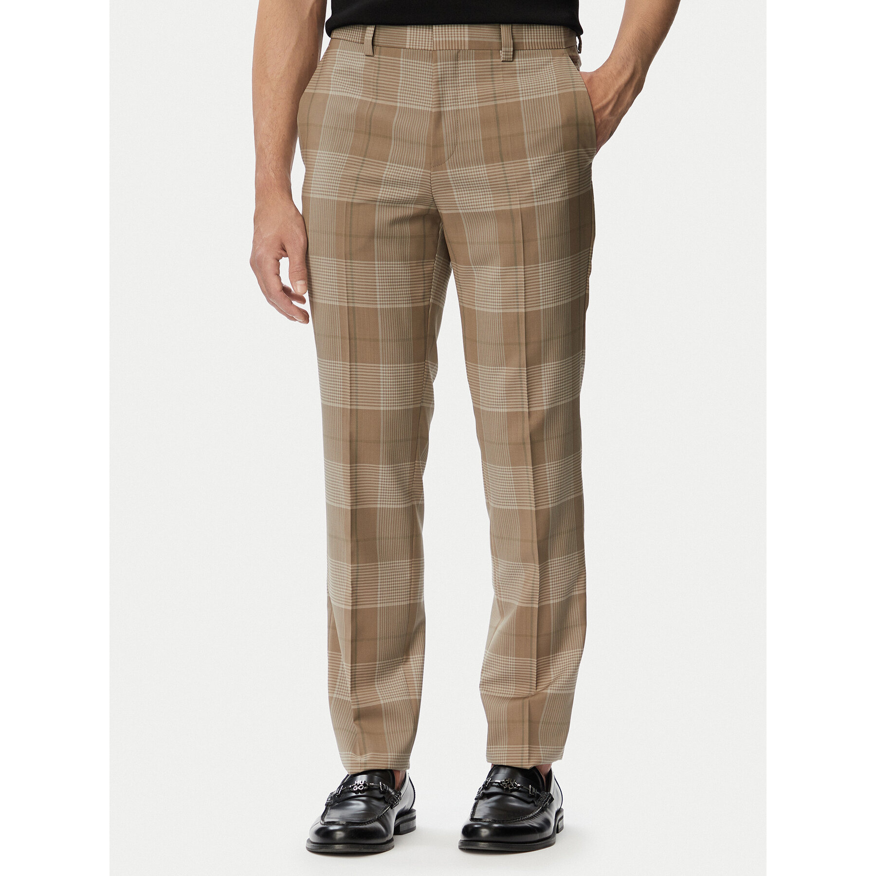 HUGO Spodnie garniturowe Hogan 263X 50569204 Beżowy Extra Slim Fit