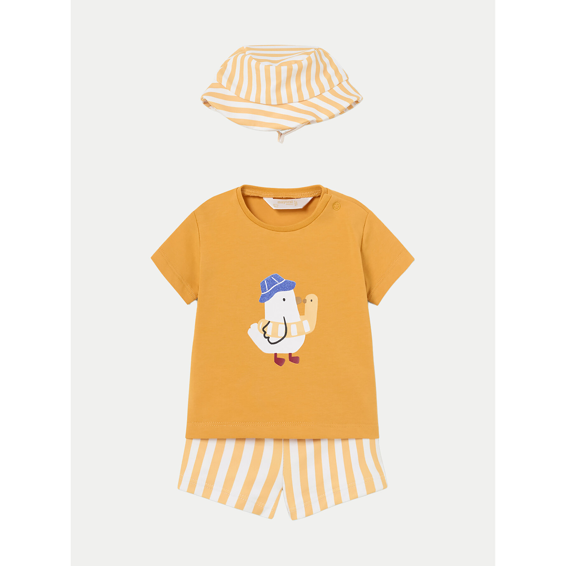 Mayoral Komplet t-shirt i kąpielówki 1620 Żółty Regular Fit
