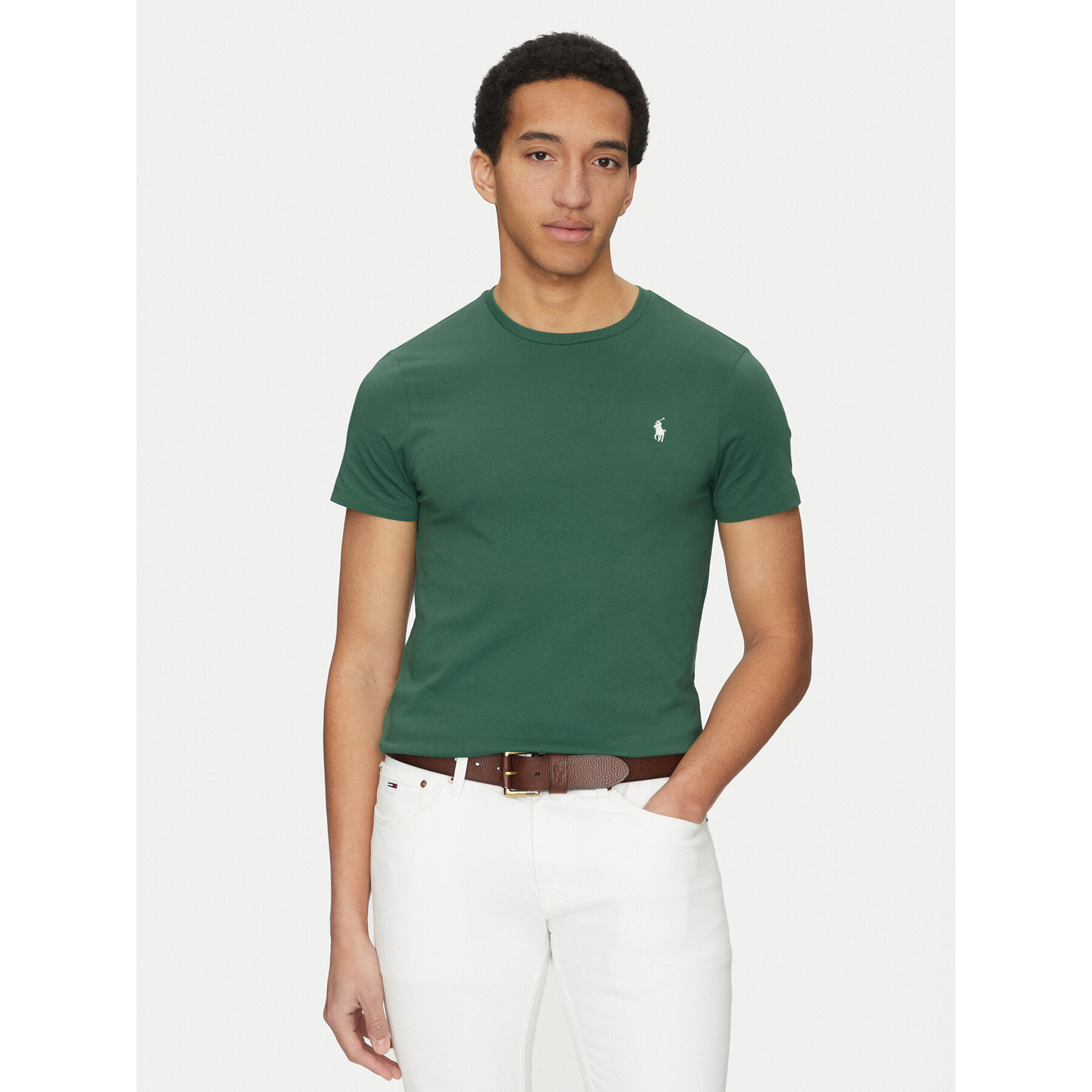 Polo Ralph Lauren T-Shirt 710671438422 Zielony Slim Fit