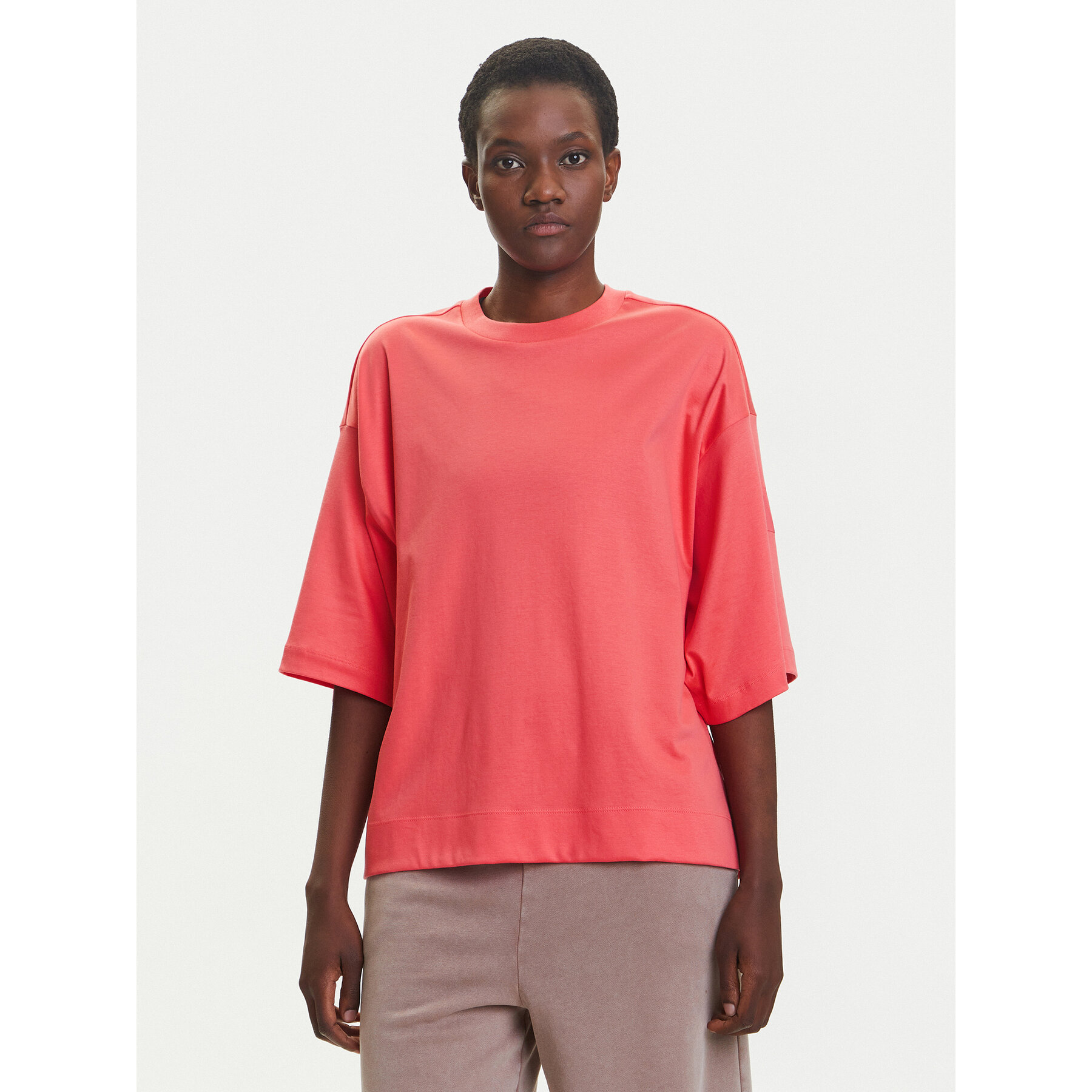 adidas T-Shirt ALL SZN Soft Lux KD9769 Koralowy Loose Fit