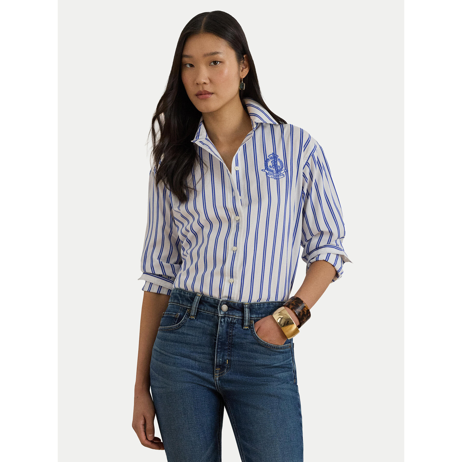 LAUREN RALPH LAUREN Koszula 200P08746001 Niebieski Relaxed Fit