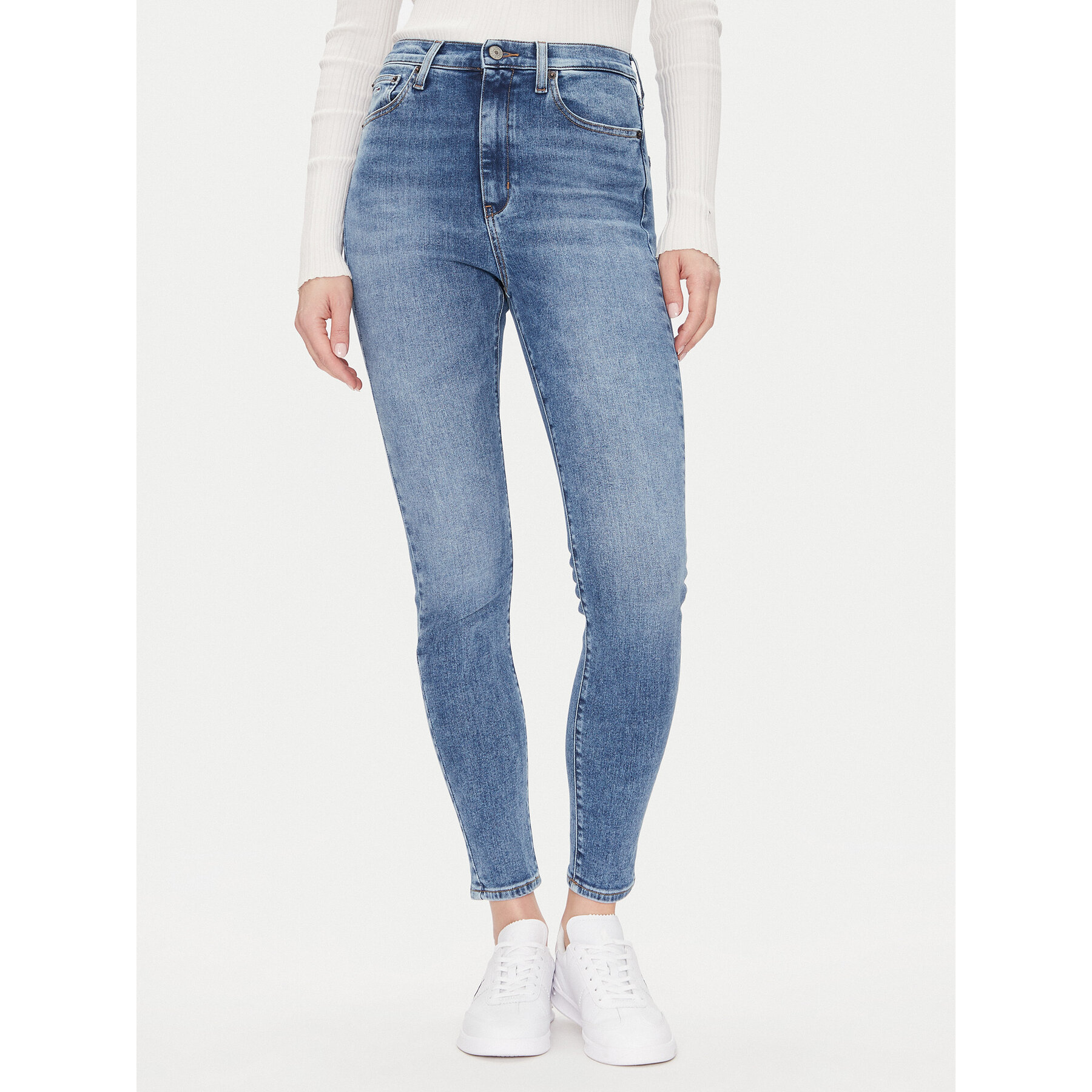 Tommy Jeans Jeansy Sylvia Hgh Skn Bi0234 Co DW0DW20655 Niebieski Slim Fit