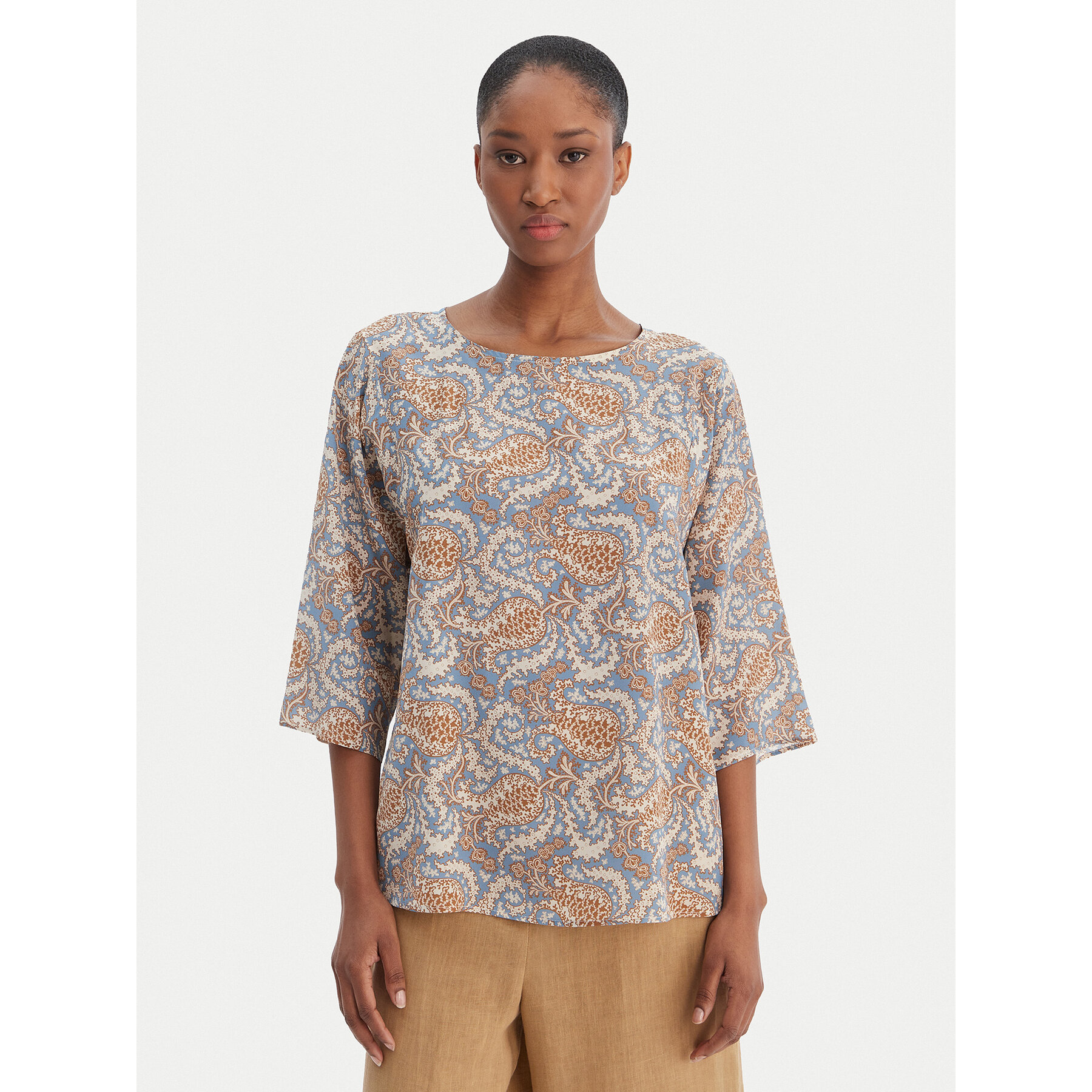 Weekend Max Mara Bluzka 2615111142 Niebieski Relaxed Fit