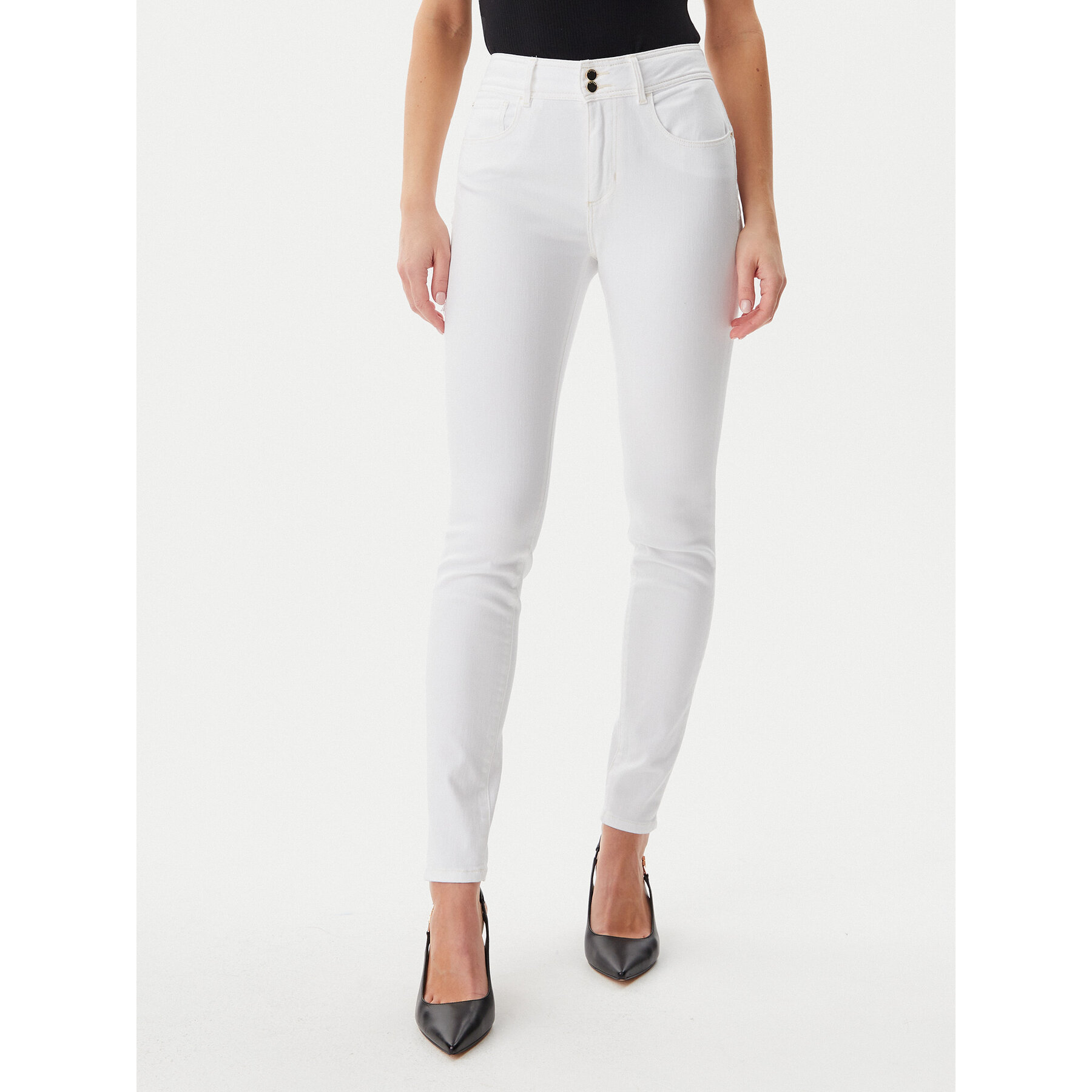 Guess Jeansy W5GA34D5N72 Beżowy Slim Fit