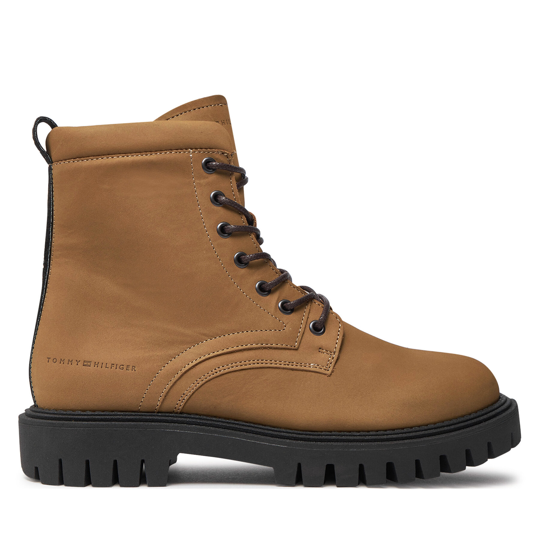 Tommy Hilfiger Trapery Casual Hilfiger Chunk Z Nbk Boot FM0FM05149 Brązowy