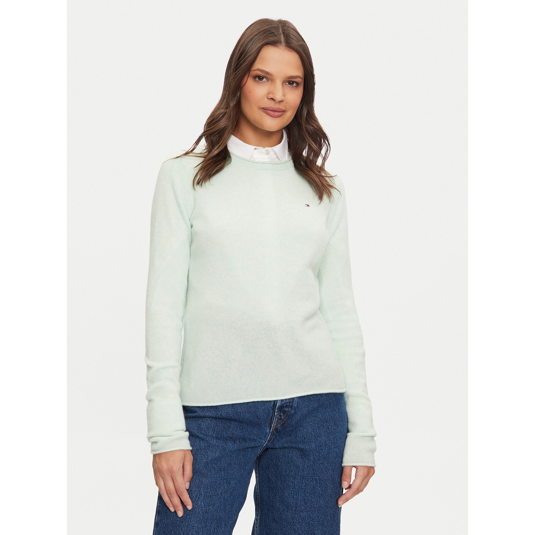 Tommy Hilfiger Sweter WW0WW44161 Zielony Regular Fit