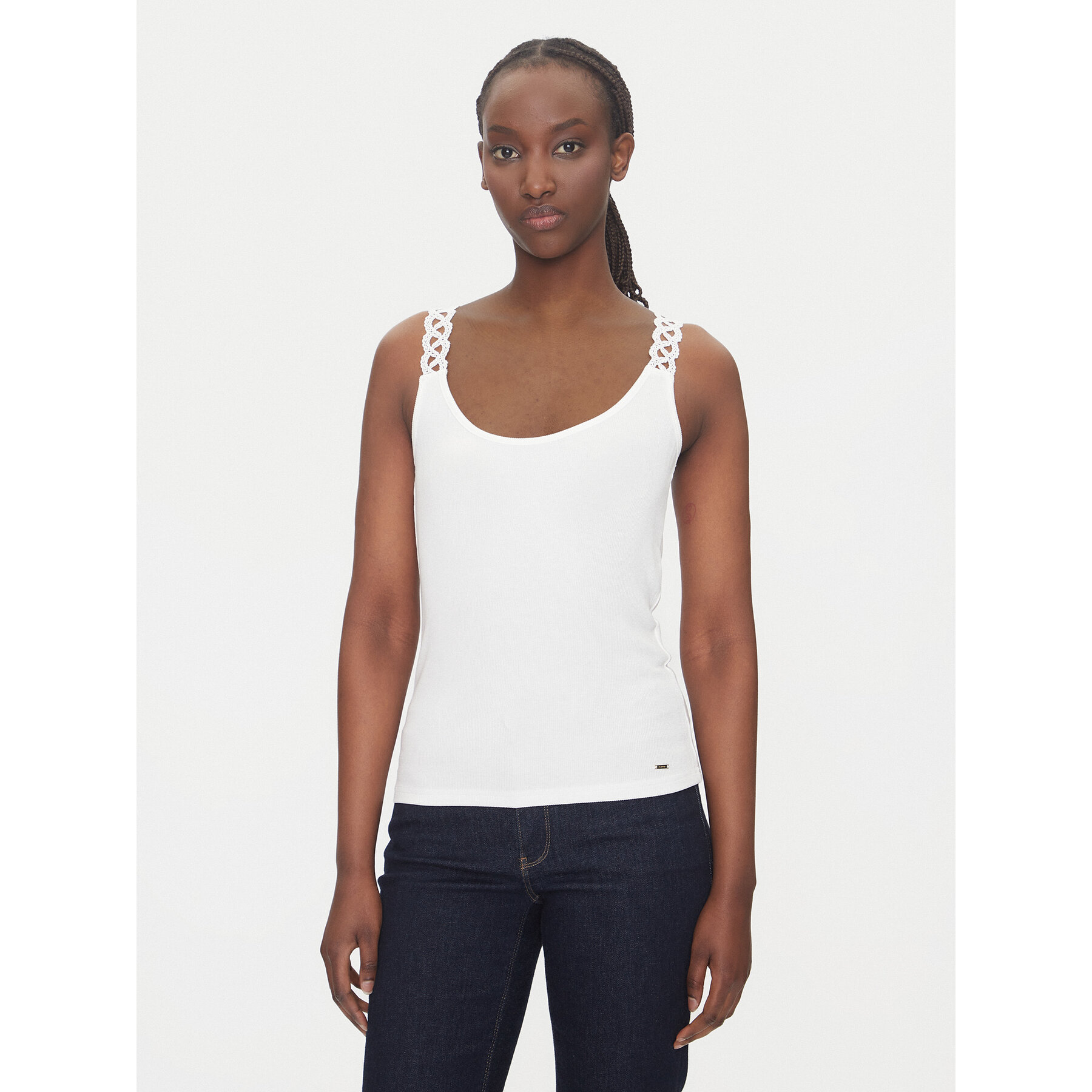 Morgan Top 251-DOUBI Biały Slim Fit