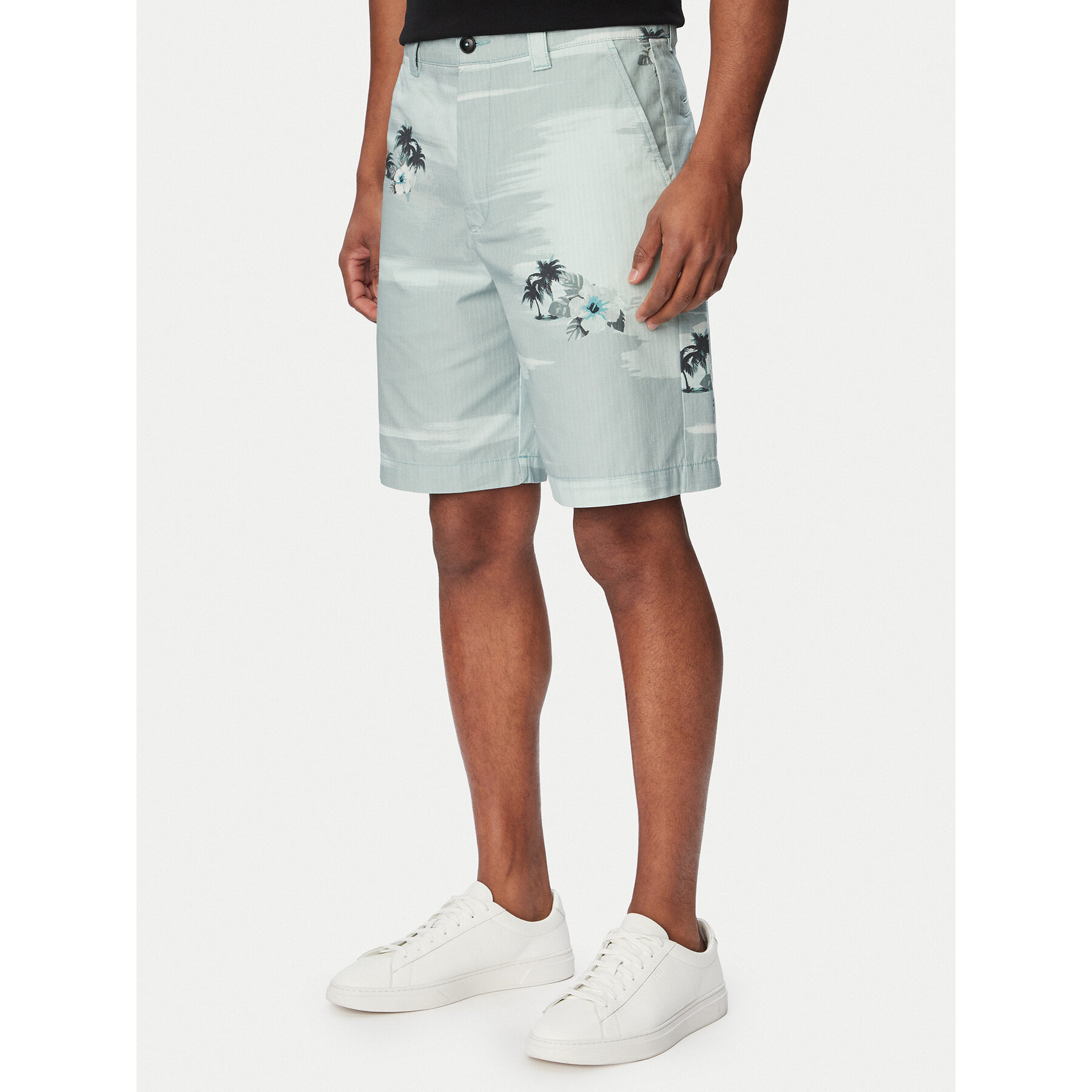 BOSS Szorty materiałowe Chino 50559411 Turkusowy Straight Fit