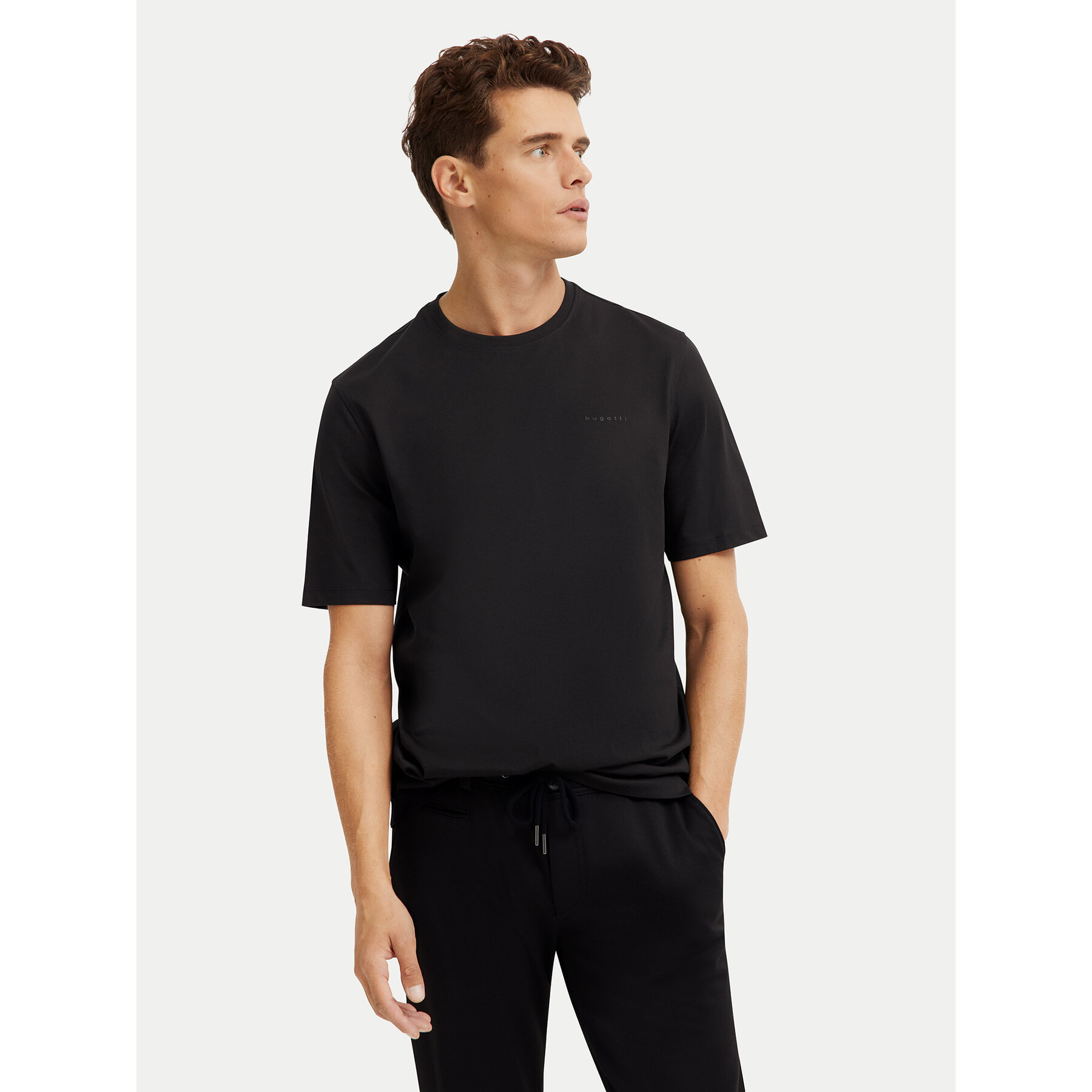Bugatti T-Shirt 8350-95040 Czarny Regular Fit