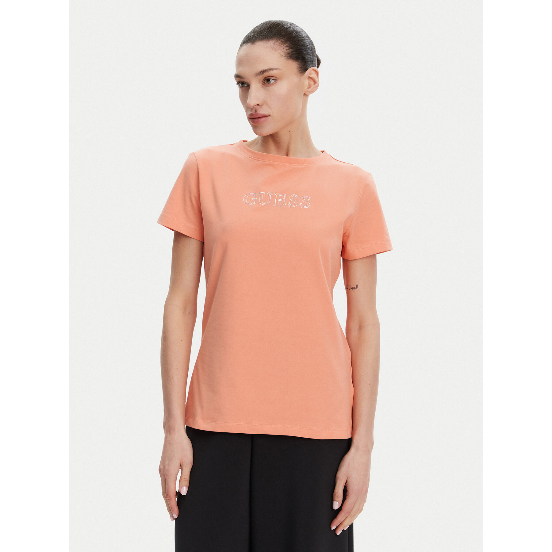 Guess T-Shirt V3BI11 J1314 Pomarańczowy Regular Fit