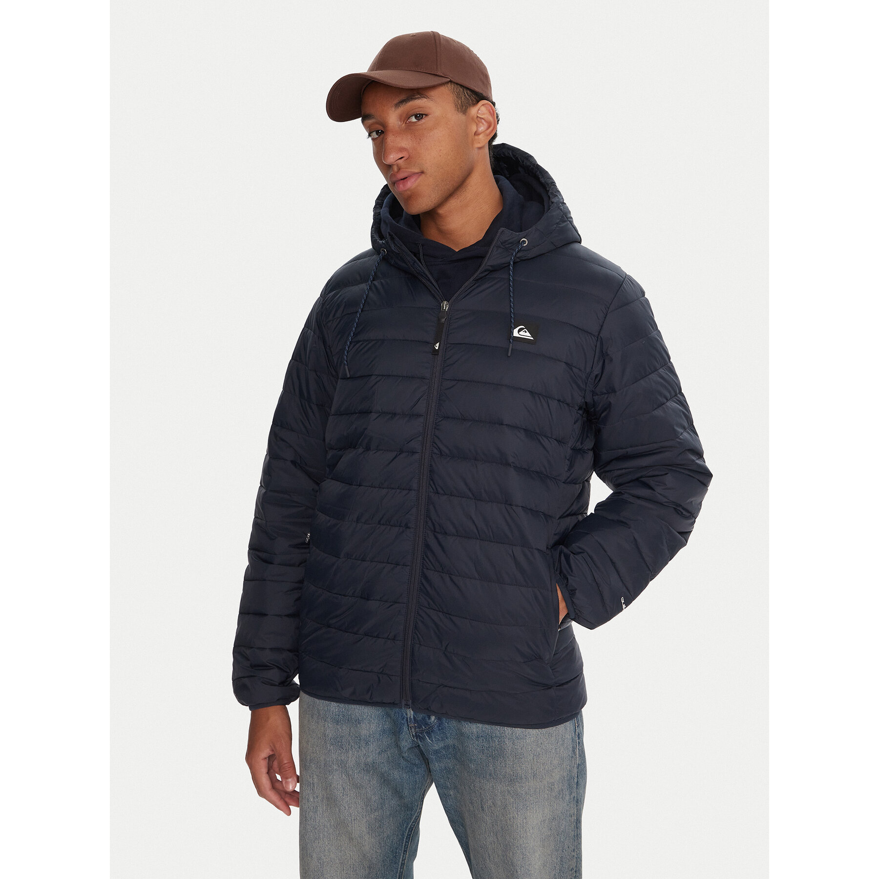 Quiksilver Kurtka przejściowa Scaly Hood EQYJK04189 Granatowy Regular Fit