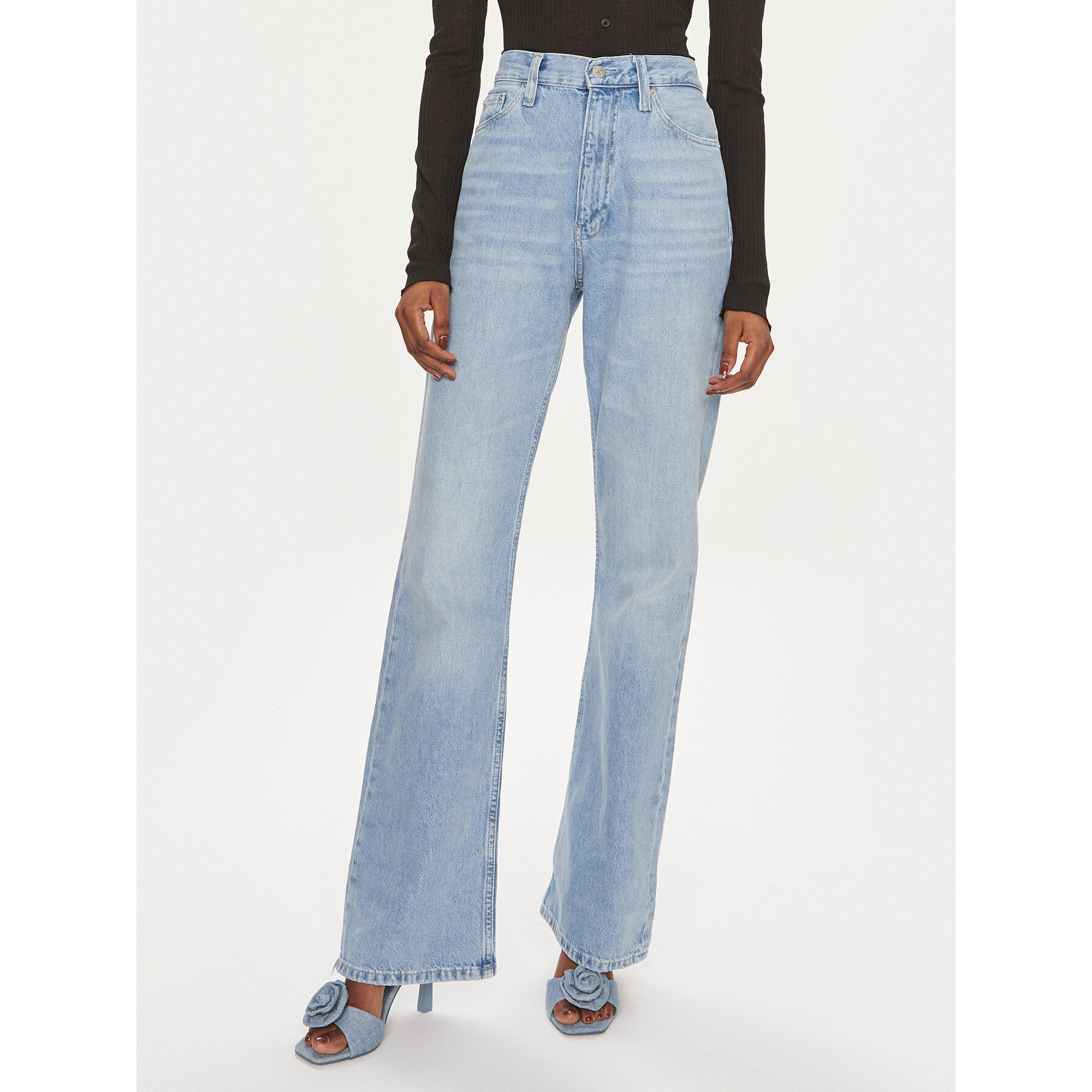 Calvin Klein Jeans Jeansy Authentic J20J222752 Niebieski Bootcut Fit