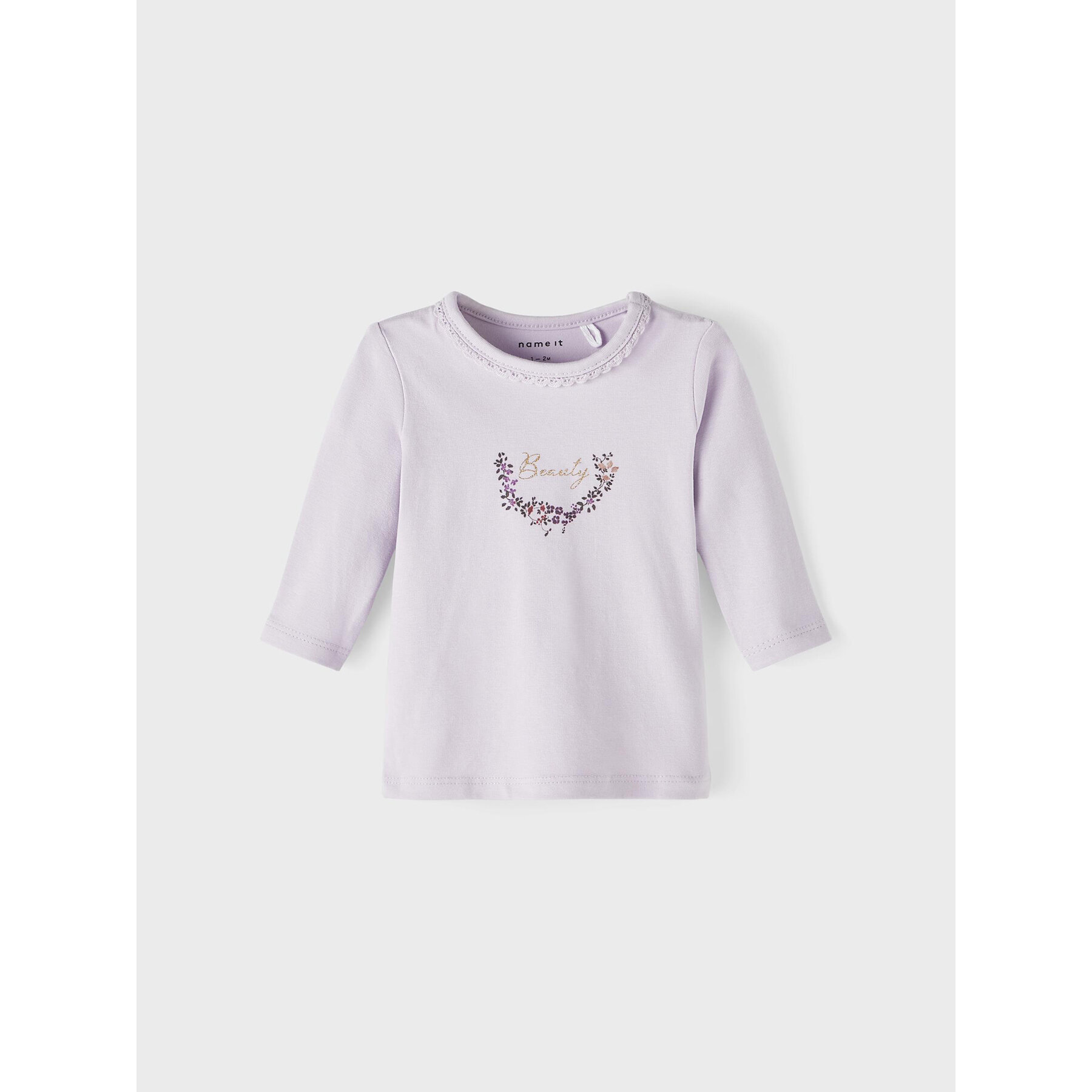 NAME IT Bluzka 13210028 Fioletowy Regular Fit
