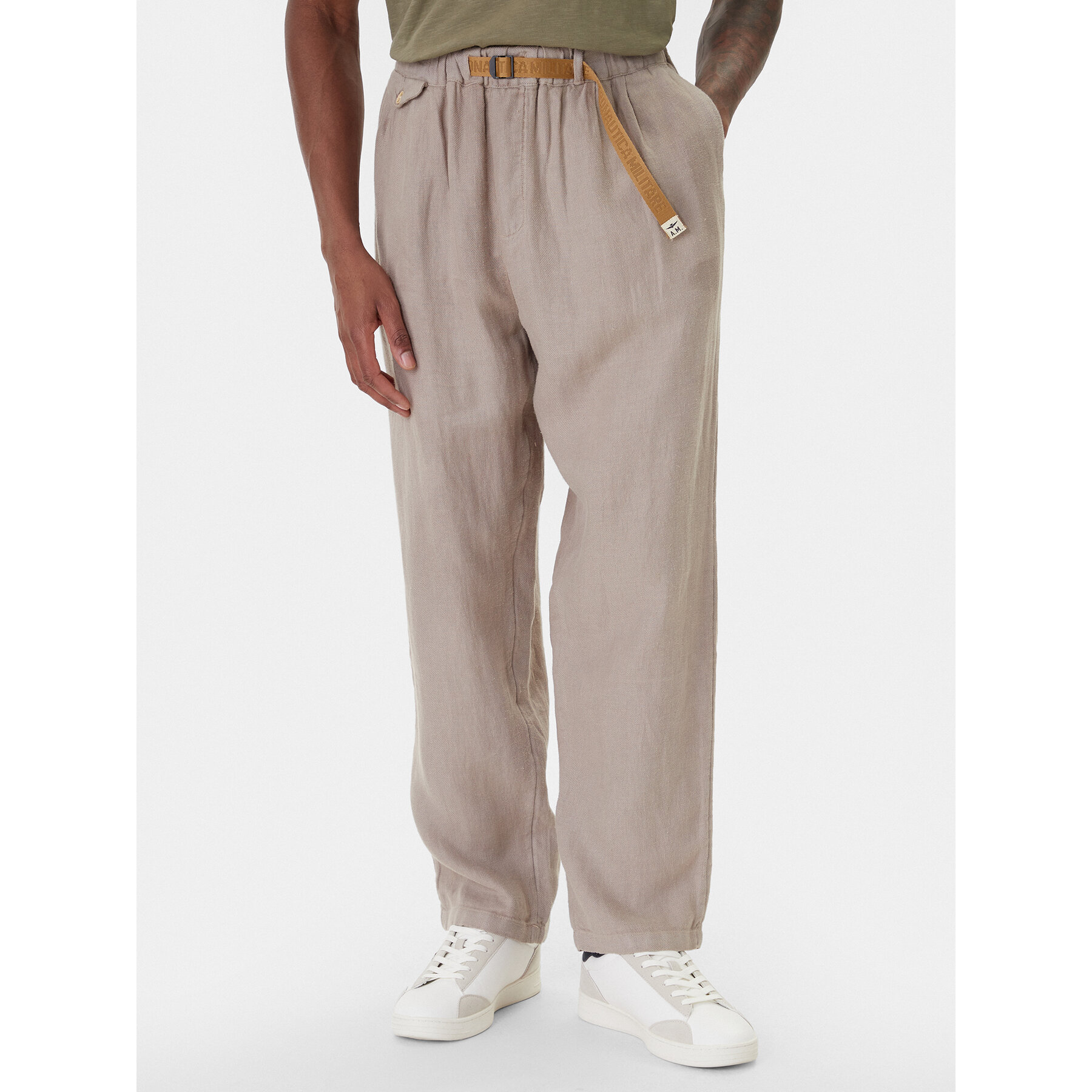Aeronautica Militare Spodnie materiałowe 261PA1712UCT04293 Beżowy Comfort Fit