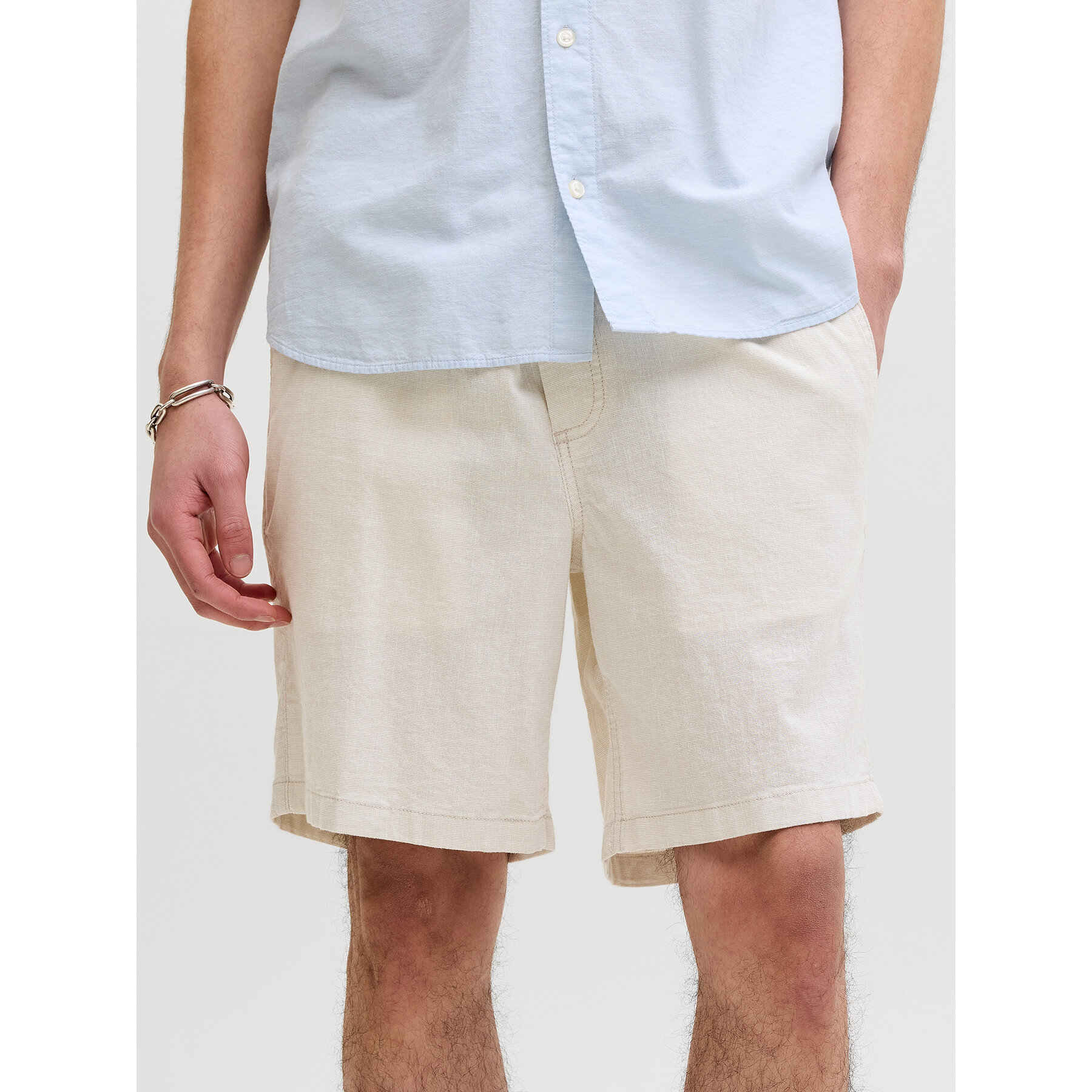 Jack & Jones Szorty materiałowe Jaiden 12293768 Beżowy Relaxed Fit