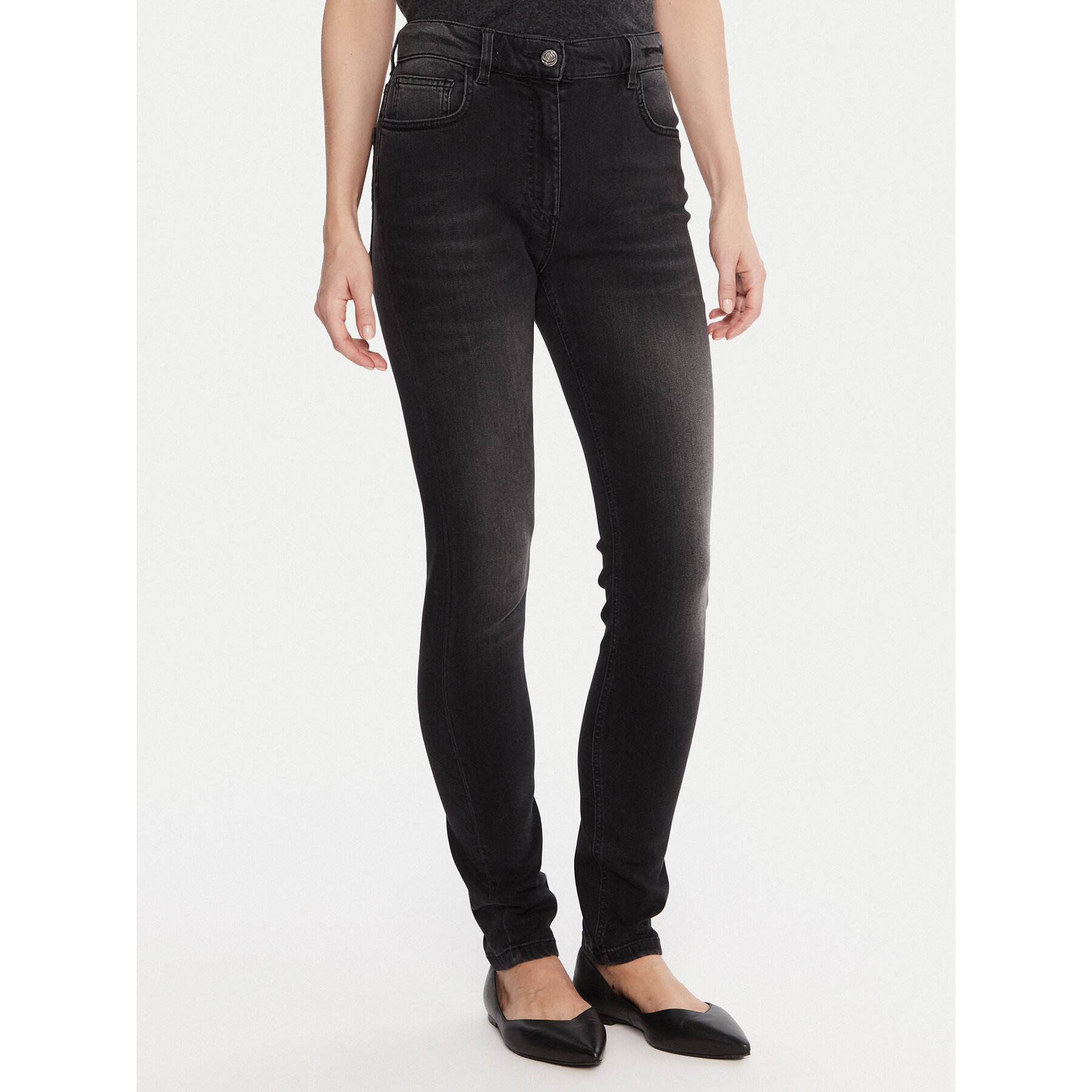 Marella Jeansy 2523186104 Czarny Skinny Fit