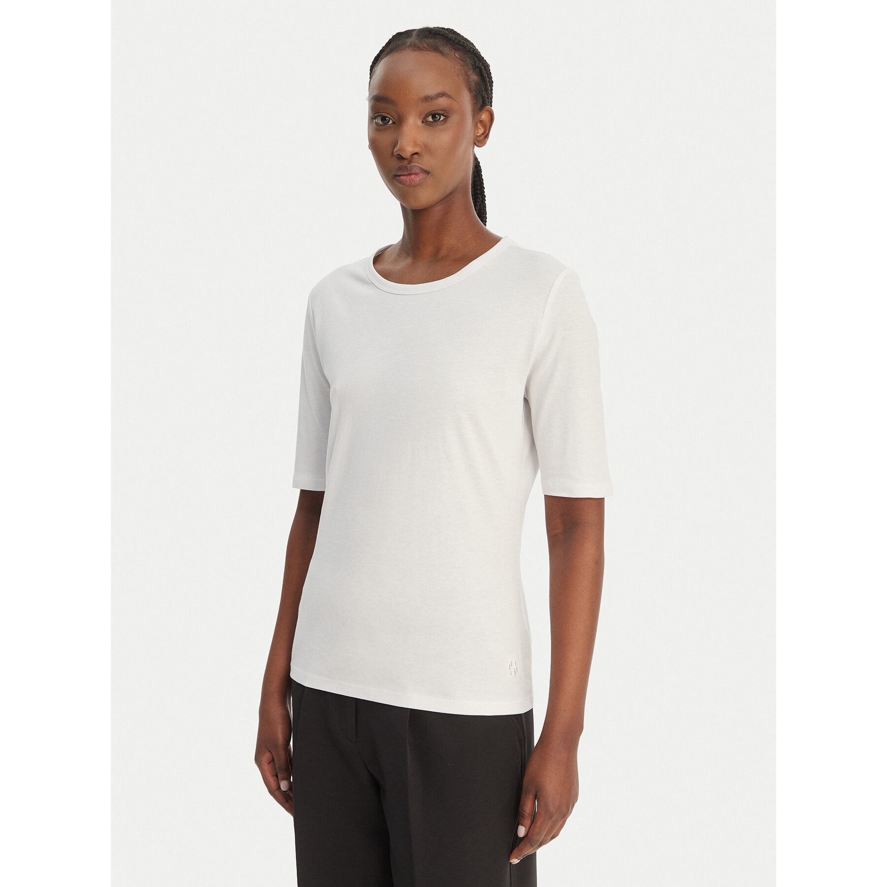 BOSS T-Shirt Evyta 50561508 Biały Slim Fit