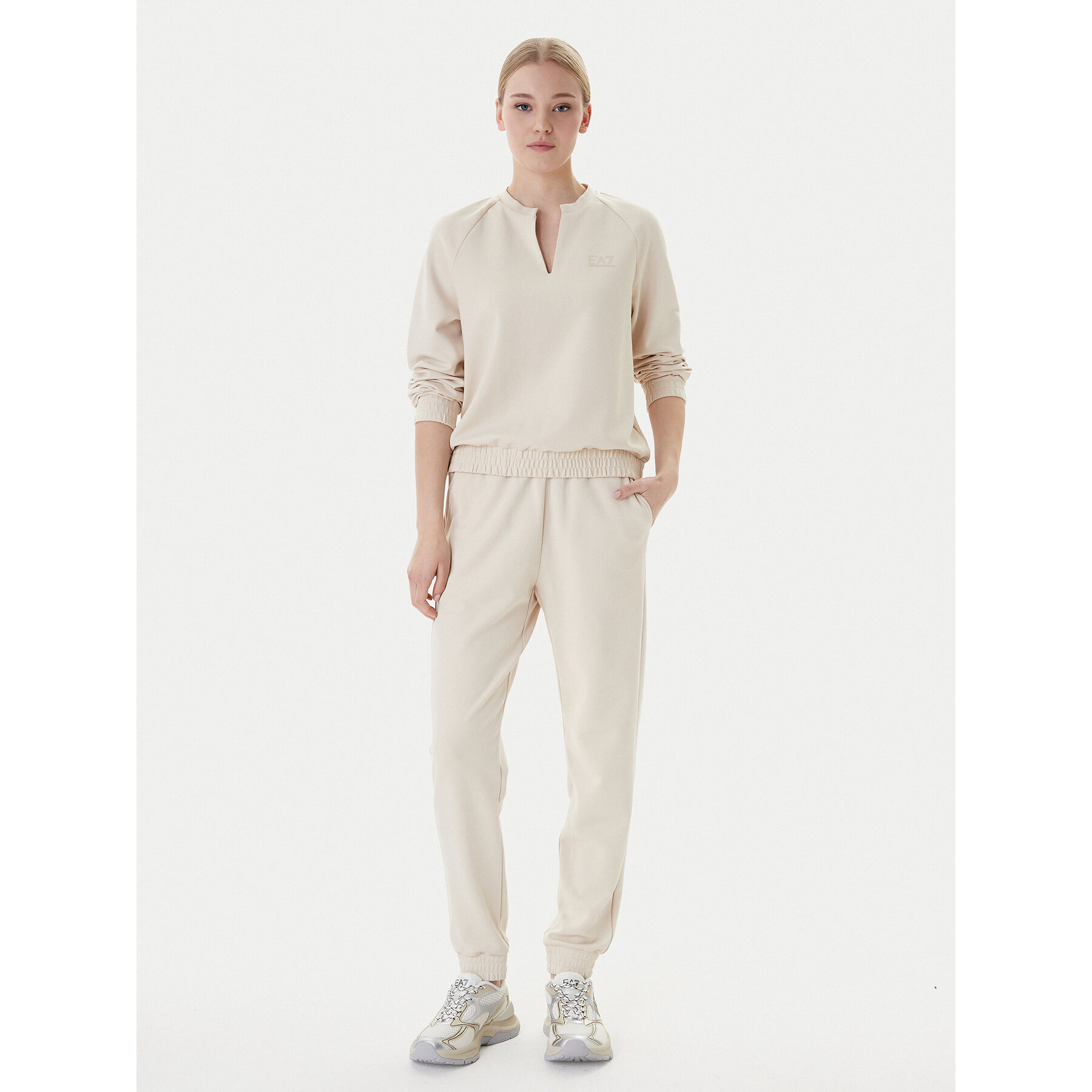 EA7 Emporio Armani Dres 7W000976 AF12501 U1088 Beżowy Regular Fit