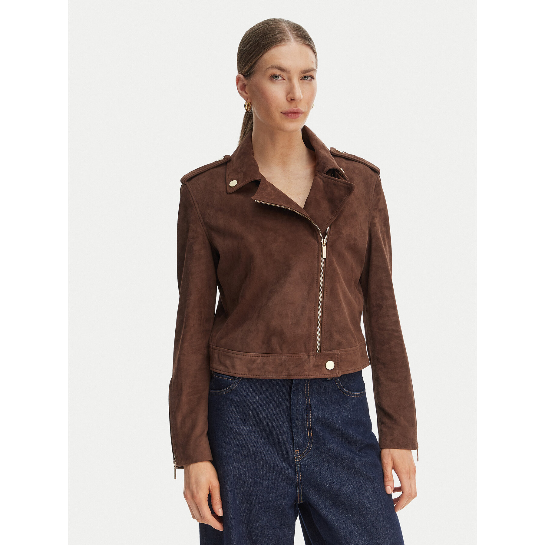 Armani Exchange Kurtka skórzana XW001924 AF21549 U6136 Brązowy Regular Fit