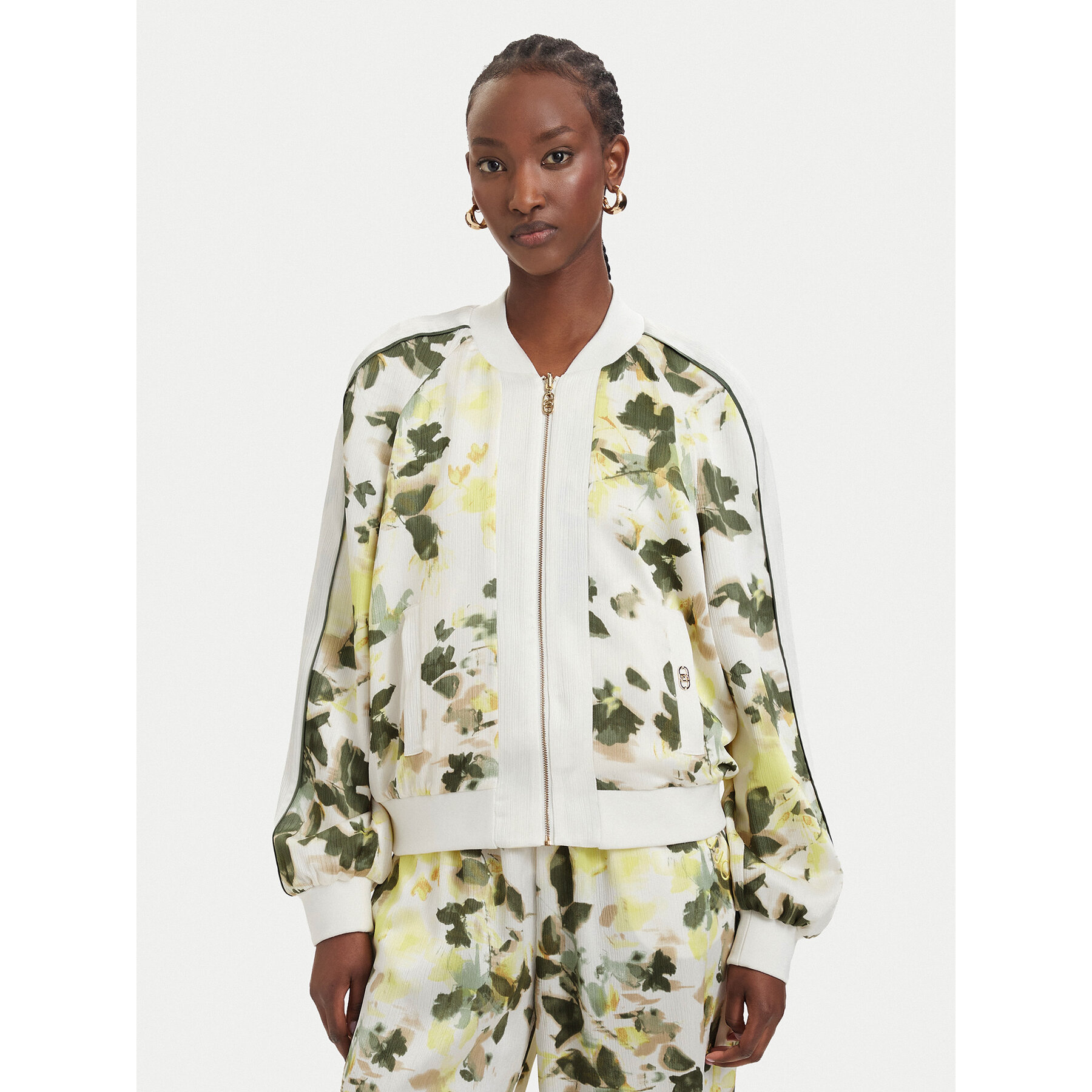 Liu Jo Sport Kurtka bomber TA6256 T358A Kremowy Regular Fit