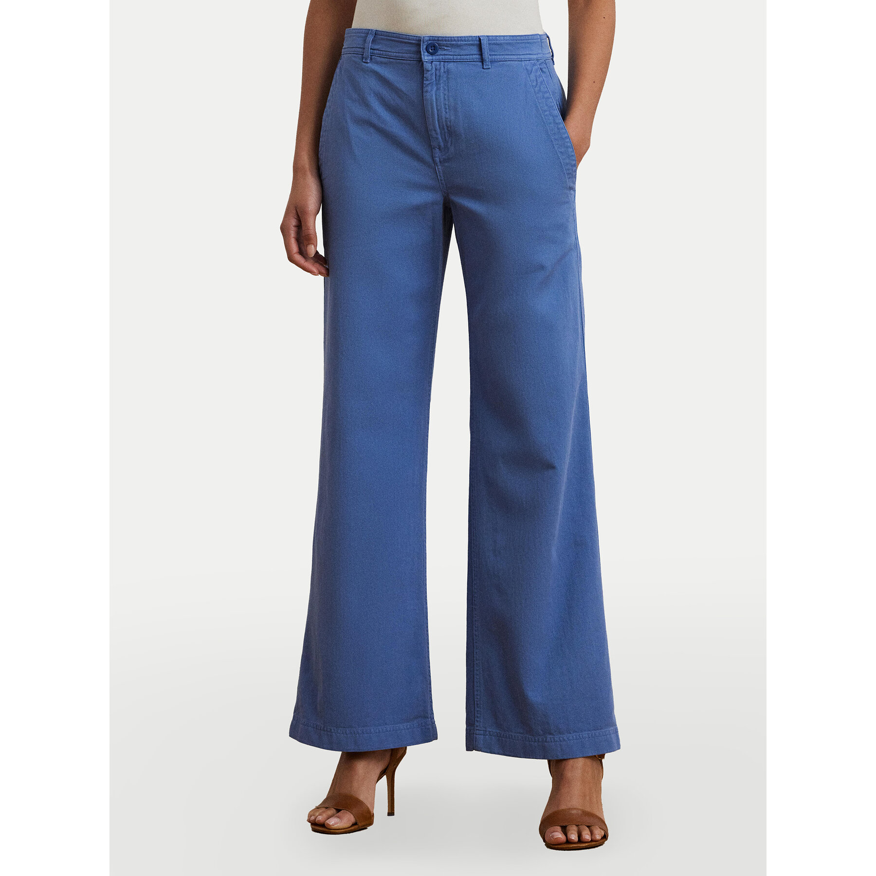 LAUREN RALPH LAUREN Spodnie materiałowe 200965654003 Niebieski Regular Fit